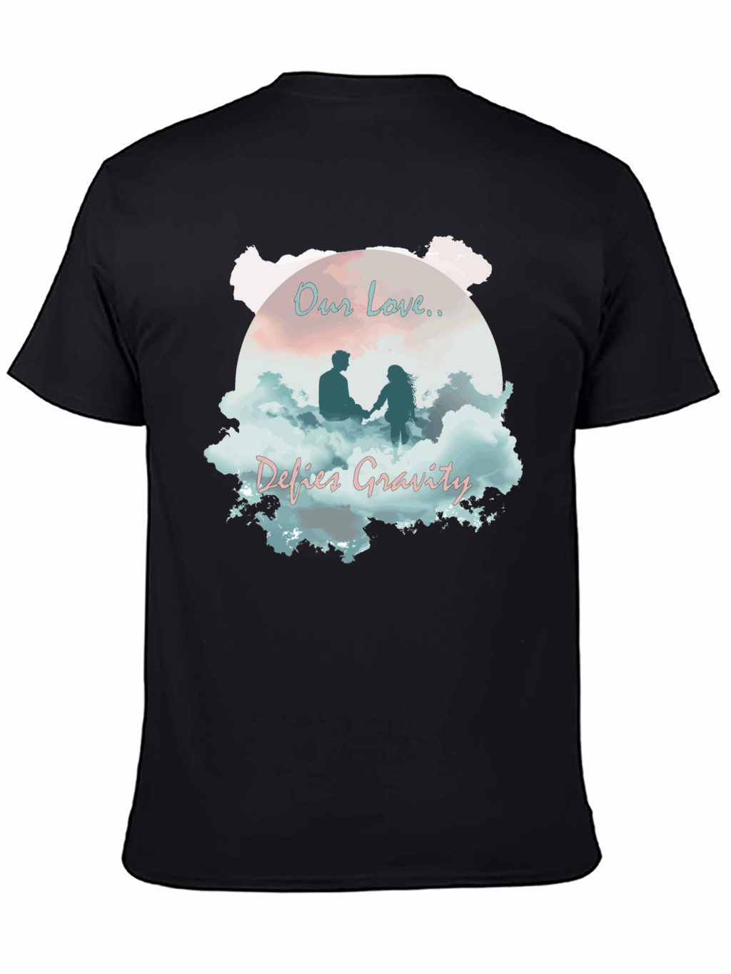 Our Love Defies Gravity Black T-Shirt