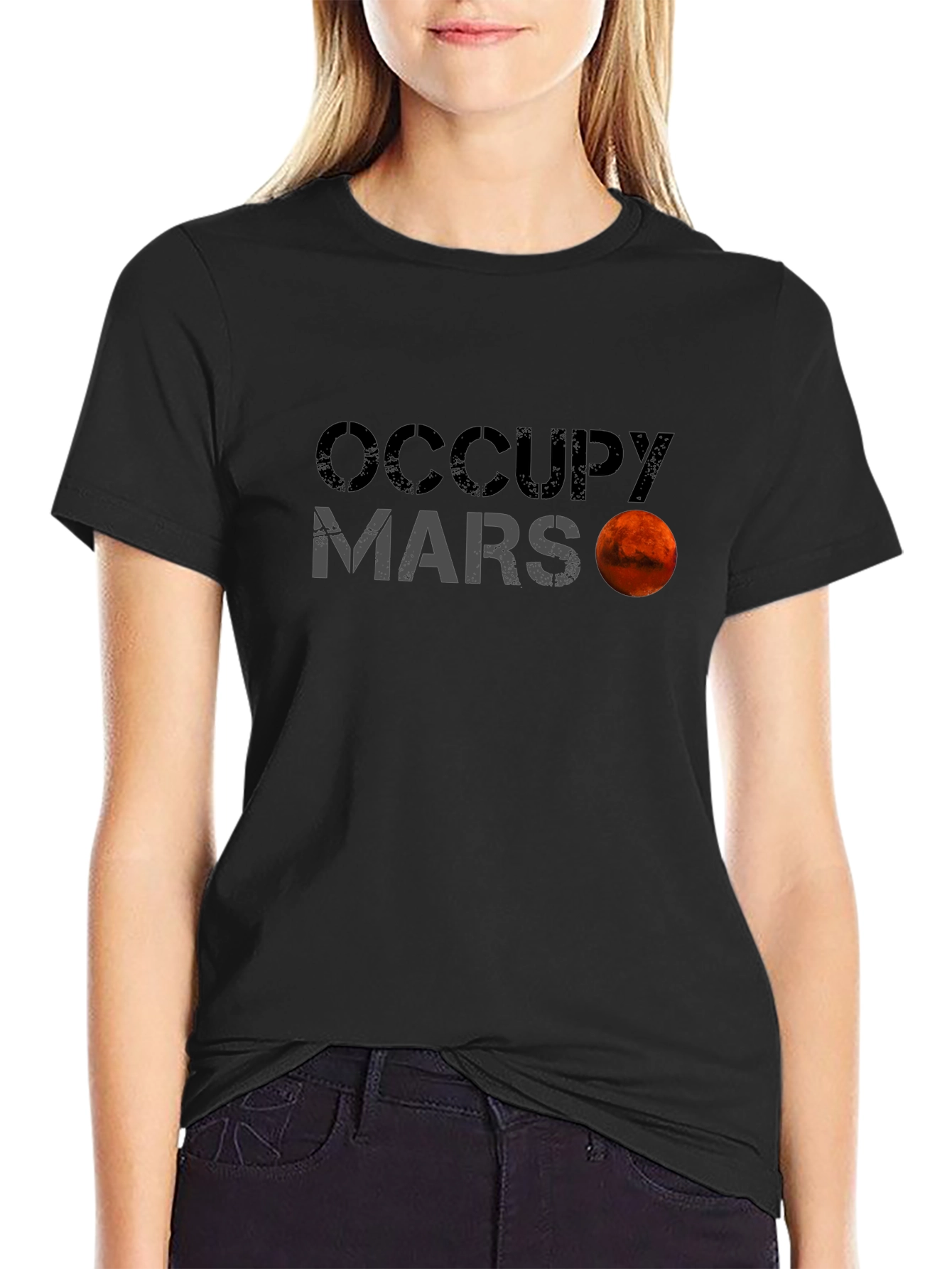Occupy Mars Graphic Tee - Space Exploration Shirt