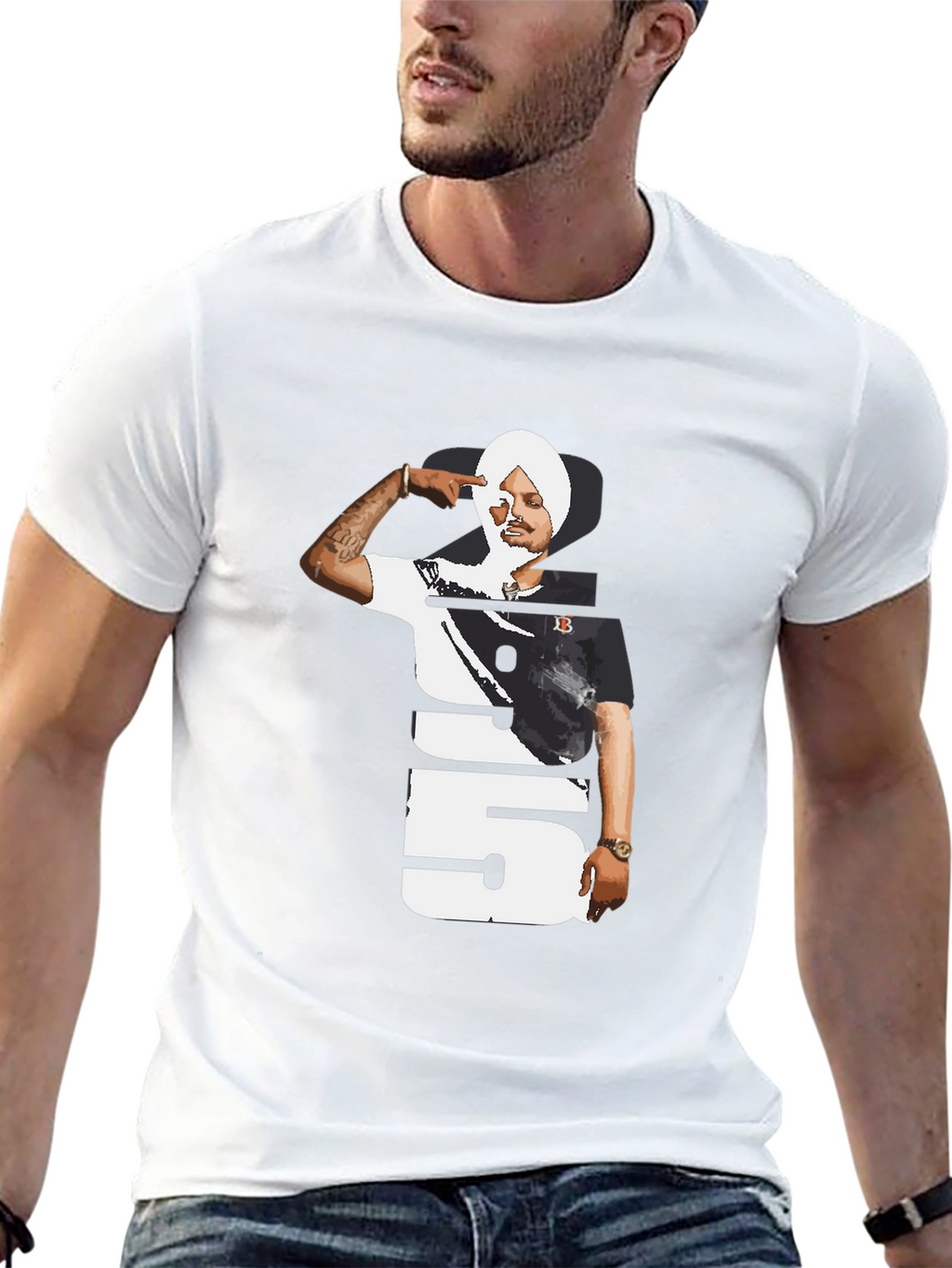 Sidhu Moose Wala 295 Black T-Shirt