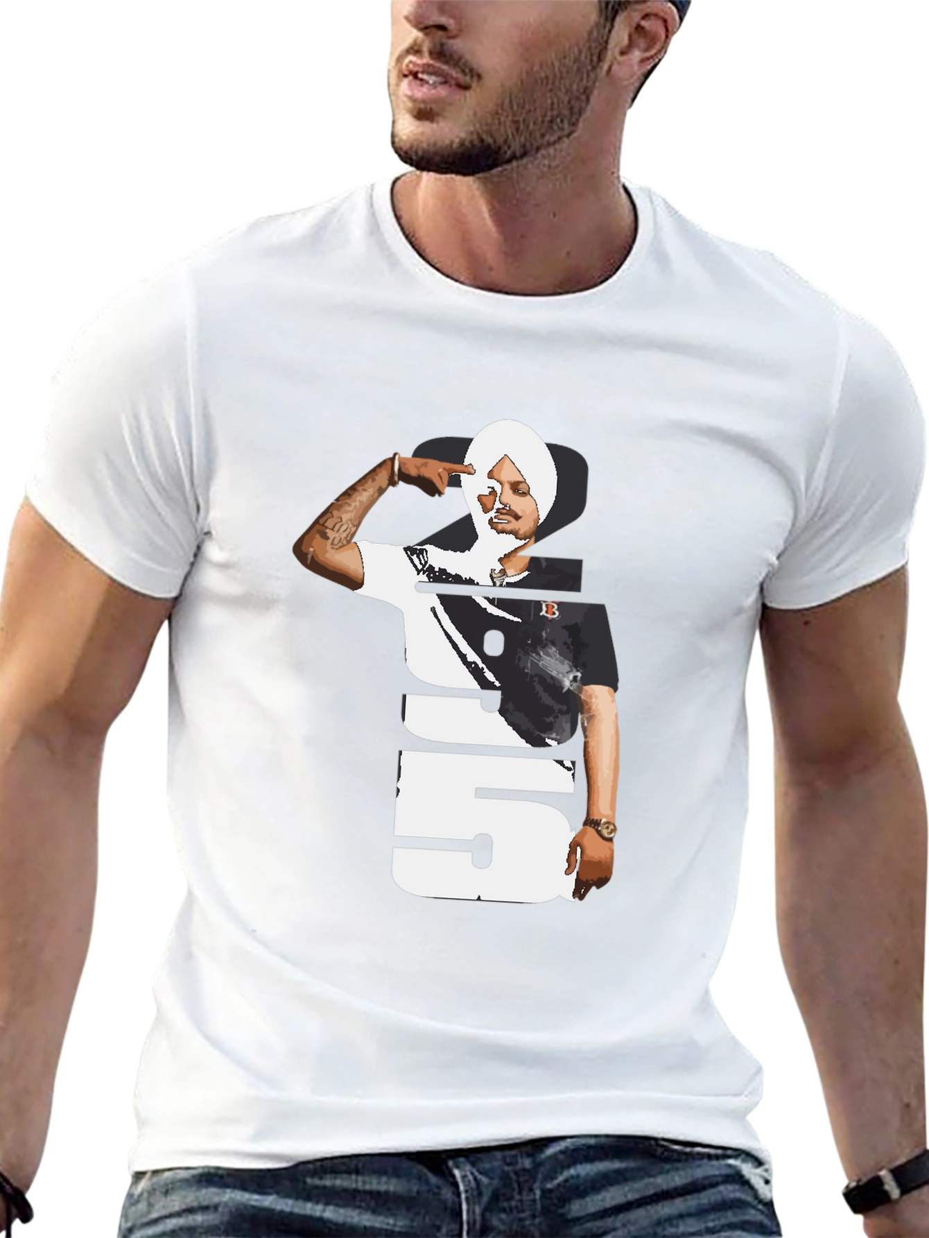 Sidhu Moose Wala 295 Black T-Shirt