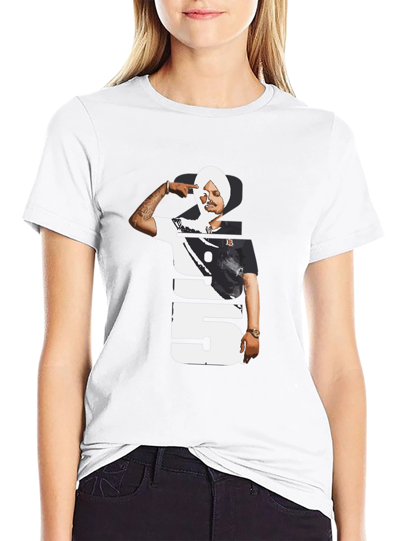 Sidhu Moose Wala 295 Black T-Shirt