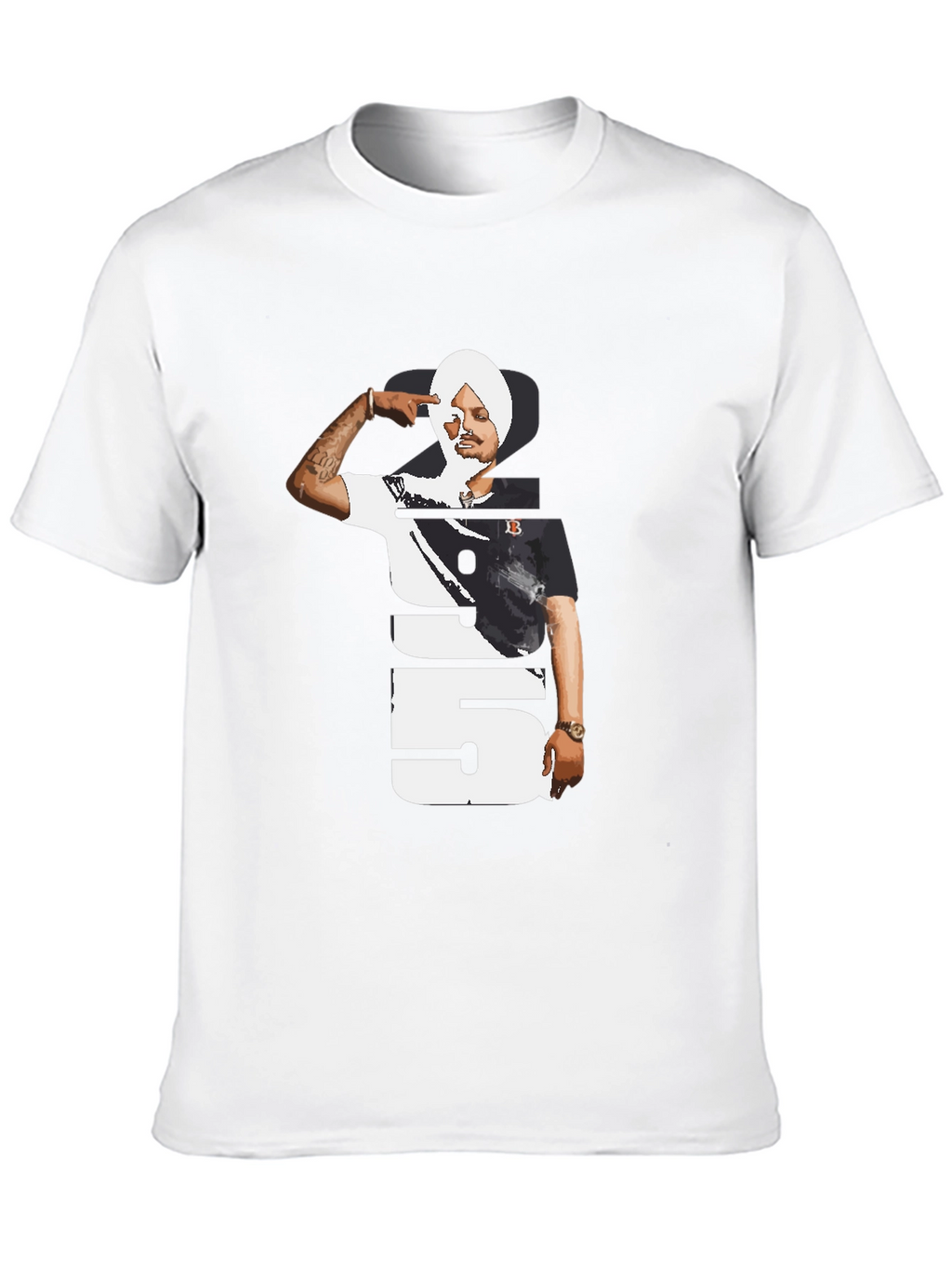 Sidhu Moose Wala 295 Black T-Shirt