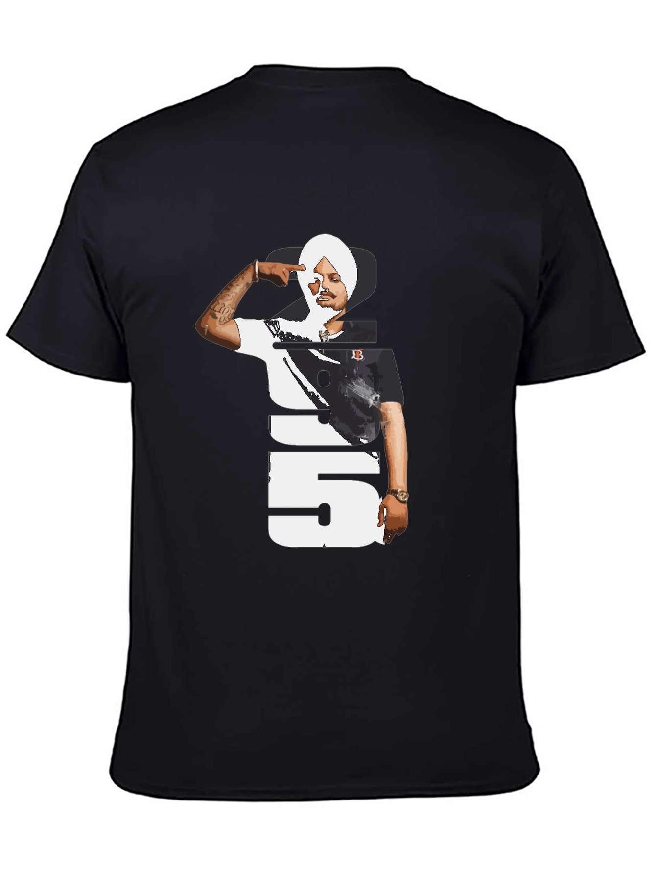 Sidhu Moose Wala 295 Black T-Shirt