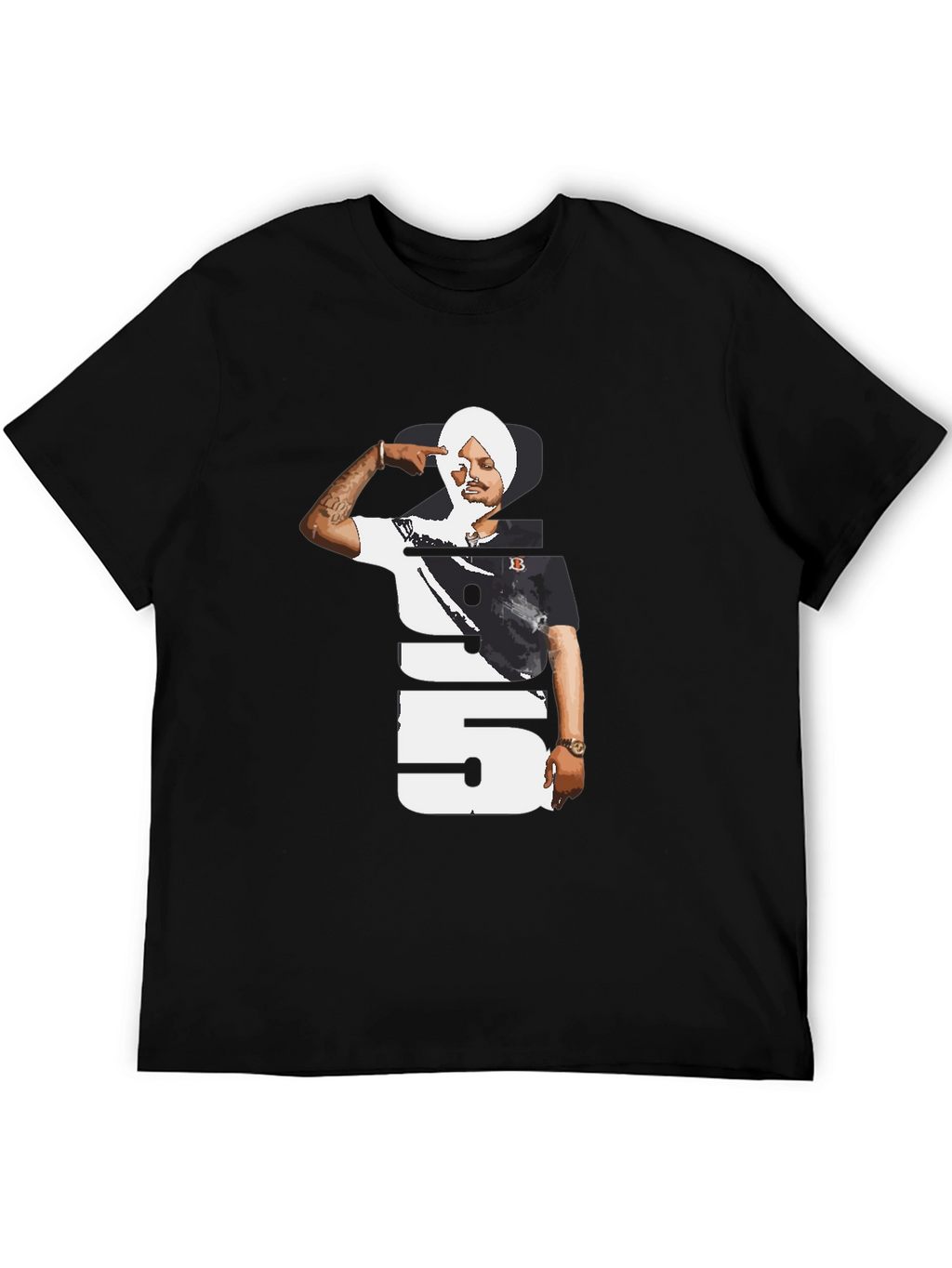 Sidhu Moose Wala 295 Black T-Shirt