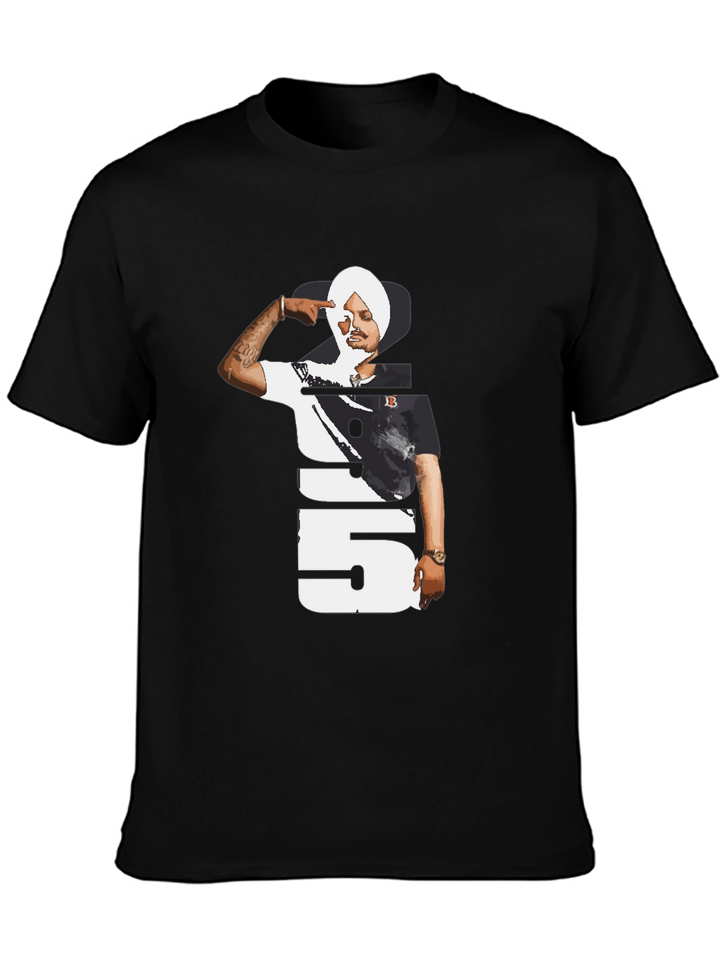 Sidhu Moose Wala 295 Black T-Shirt