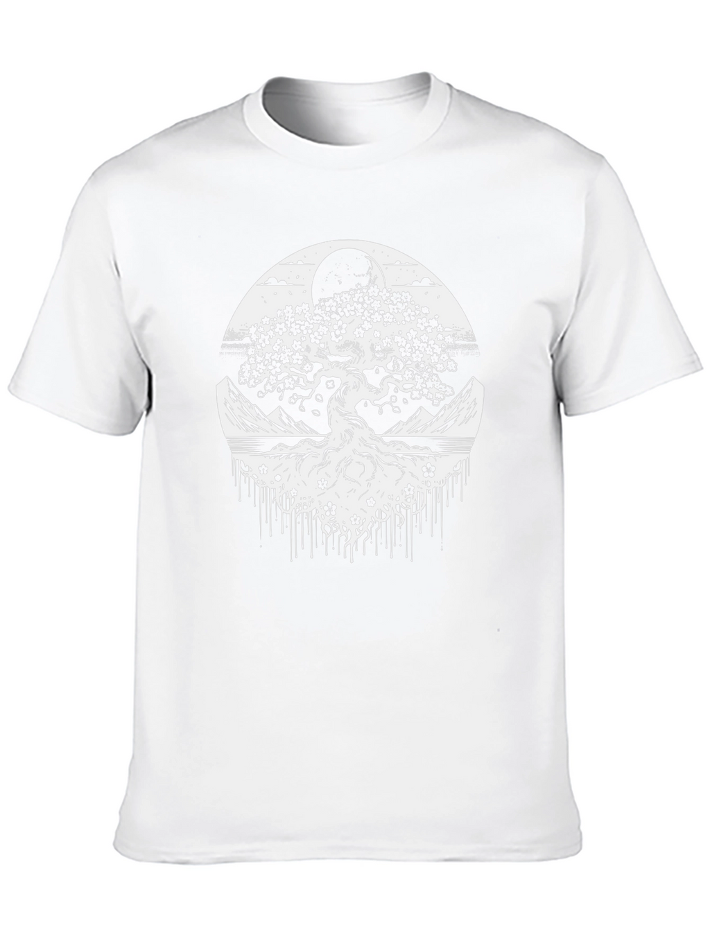 Nature Tree Graphic T-Shirt - Mens Black Tee