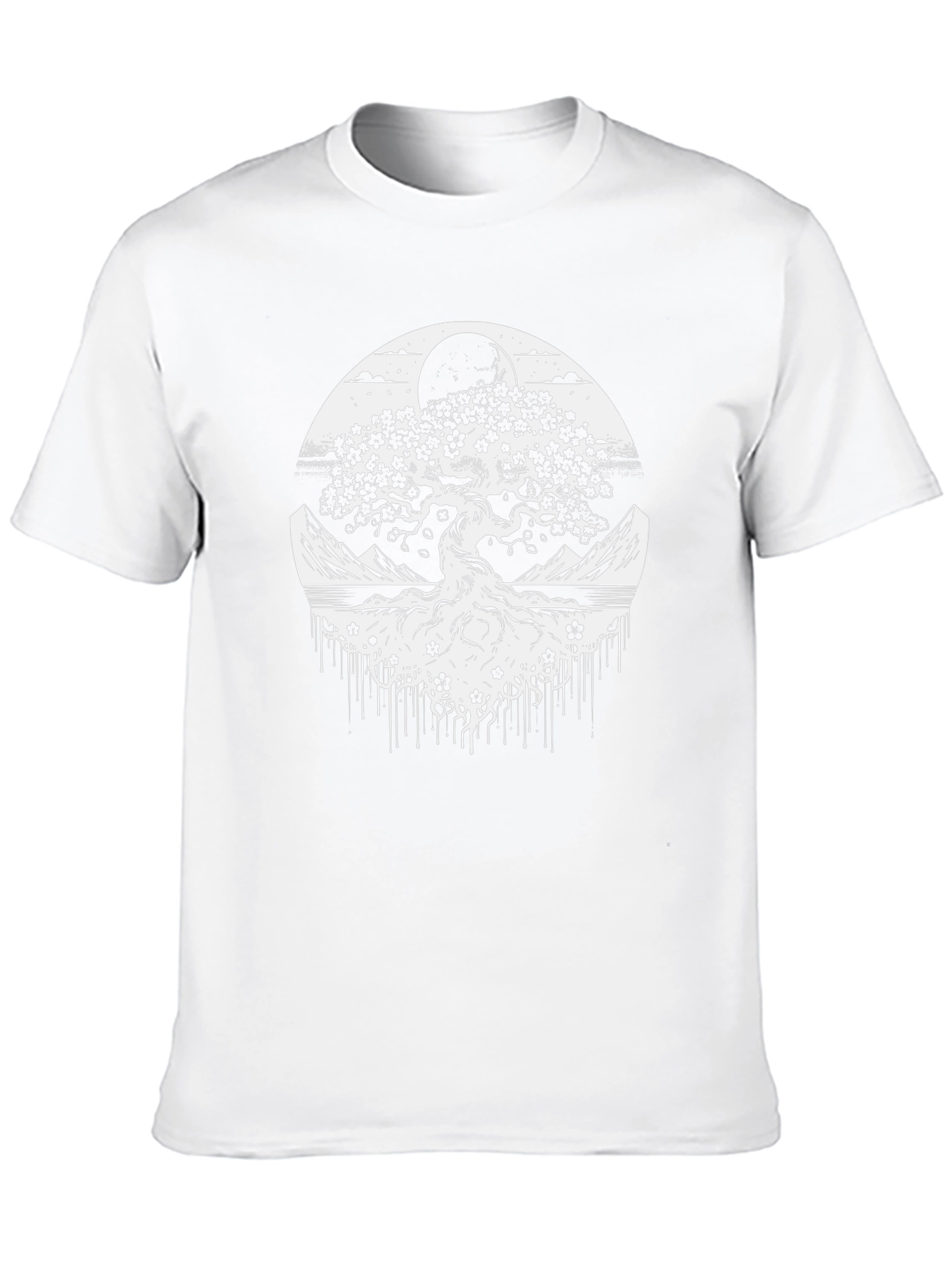 Nature Tree Graphic T-Shirt - Mens Black Tee