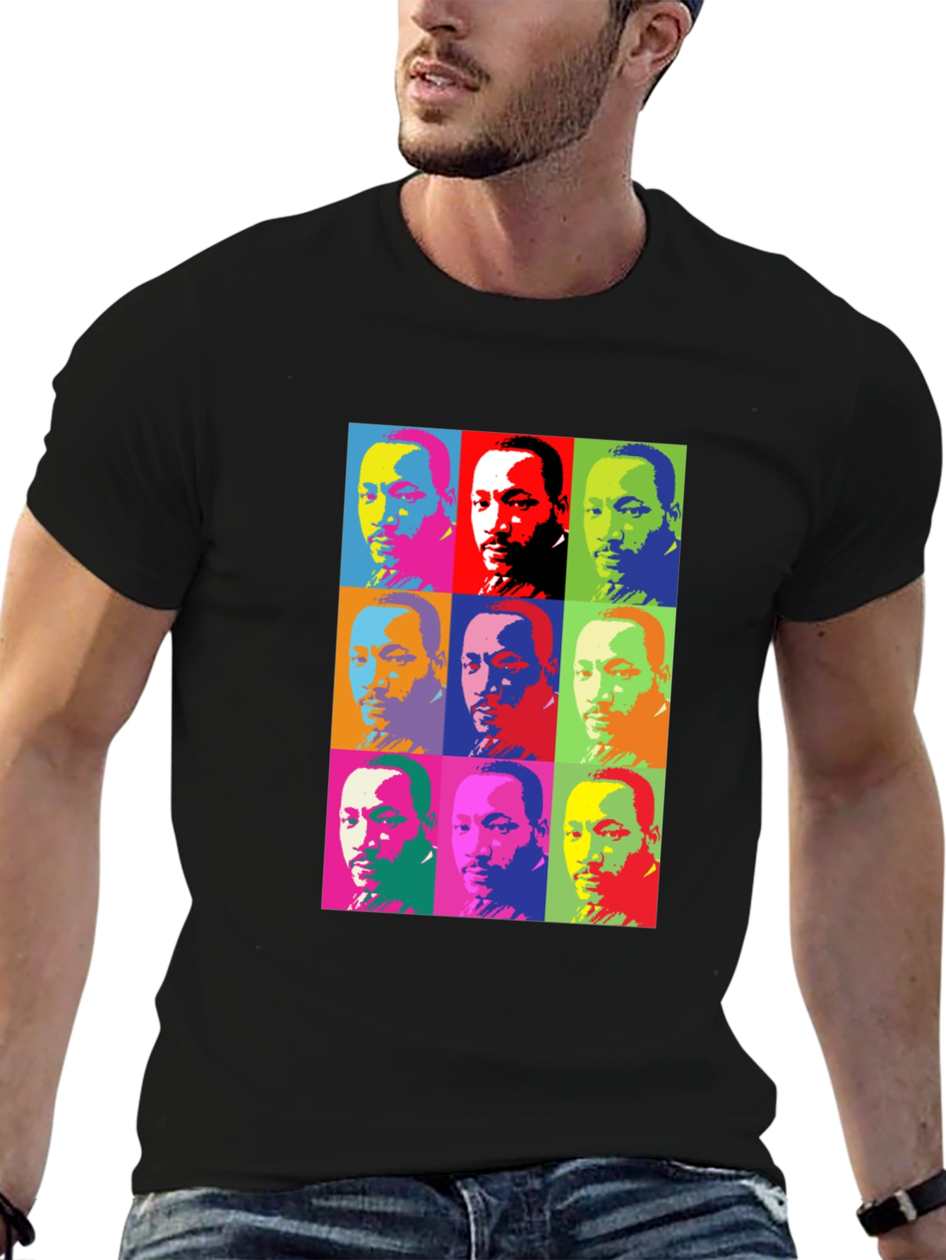 MLK Pop Art Graphic Tee - Black