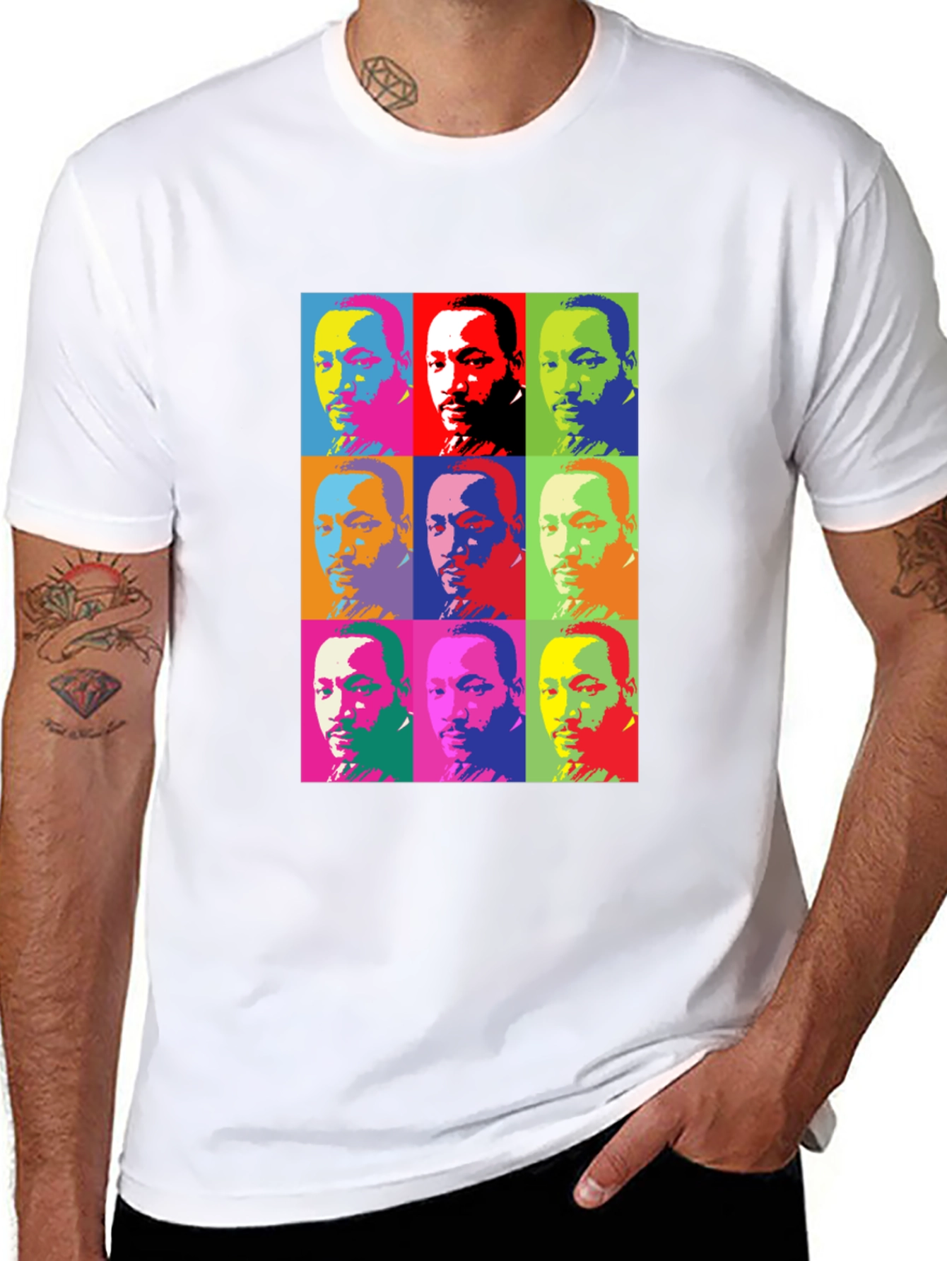 MLK Pop Art Graphic Tee - Black