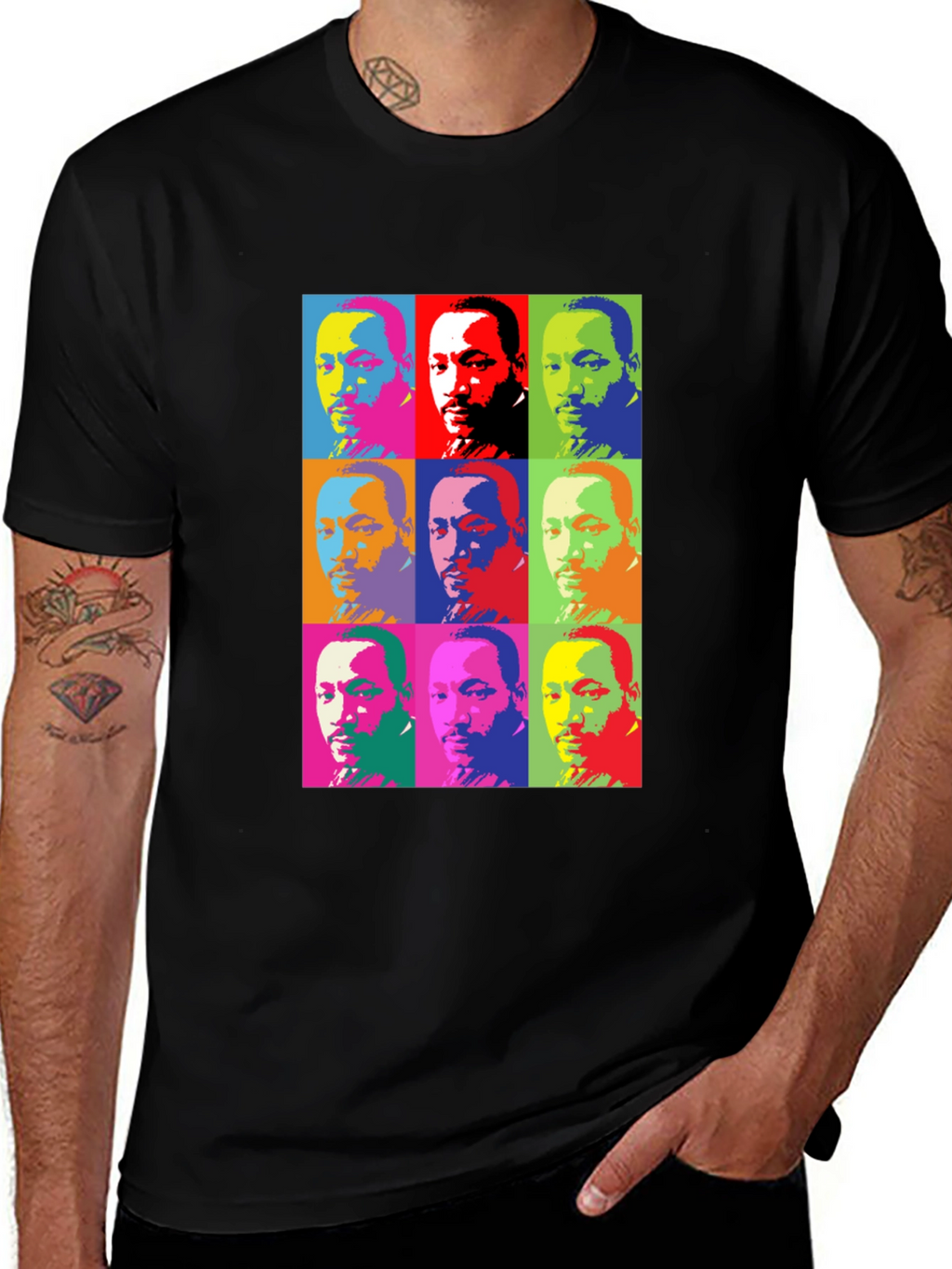 MLK Pop Art Graphic Tee - Black