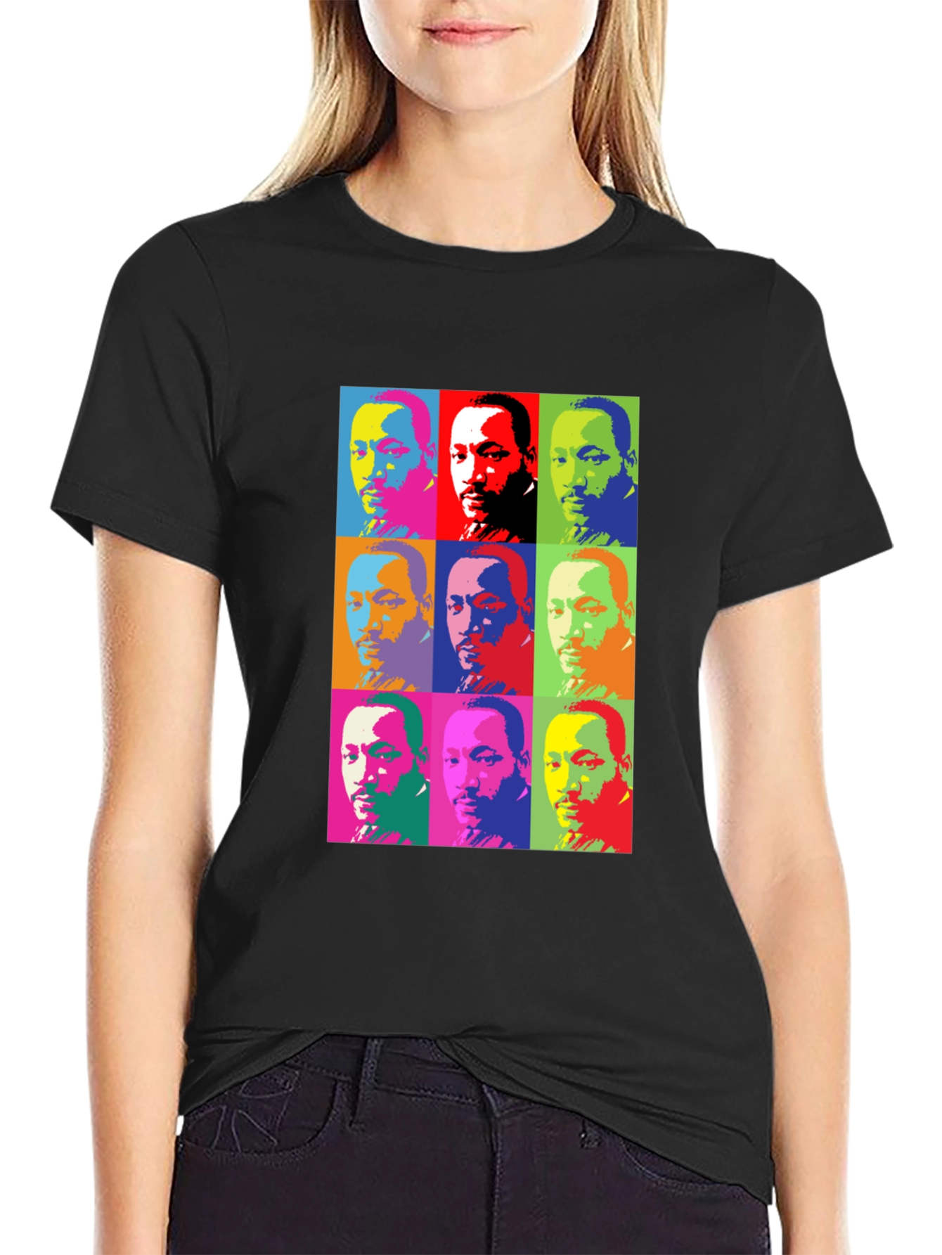 MLK Pop Art Graphic Tee - Black