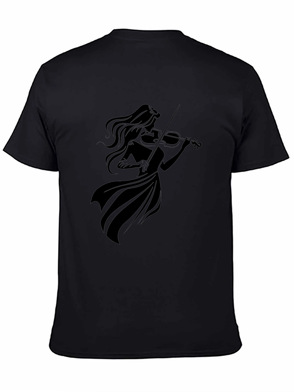 Violin Player Graphic Black T-Shirt