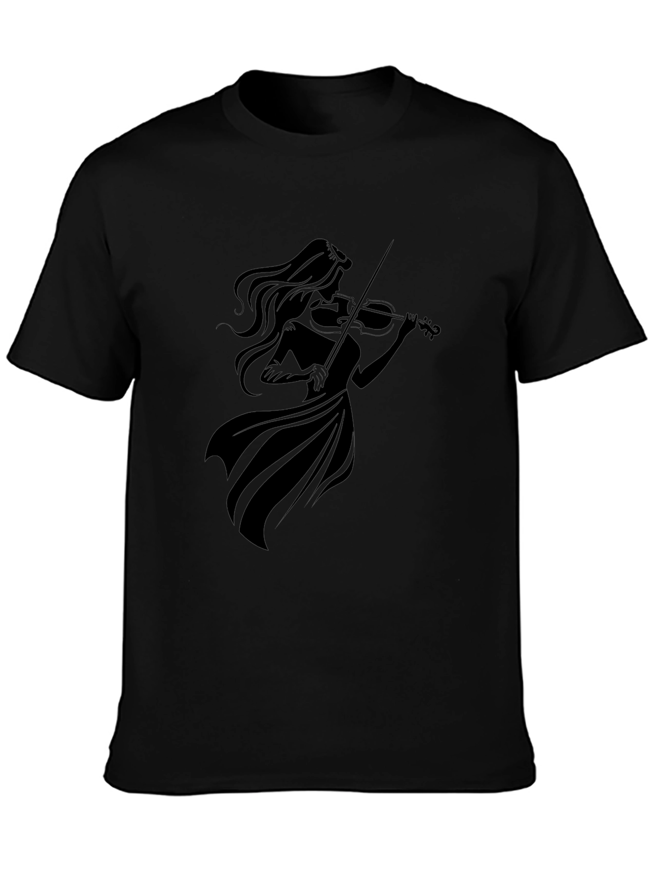 Violin Player Graphic Black T-Shirt