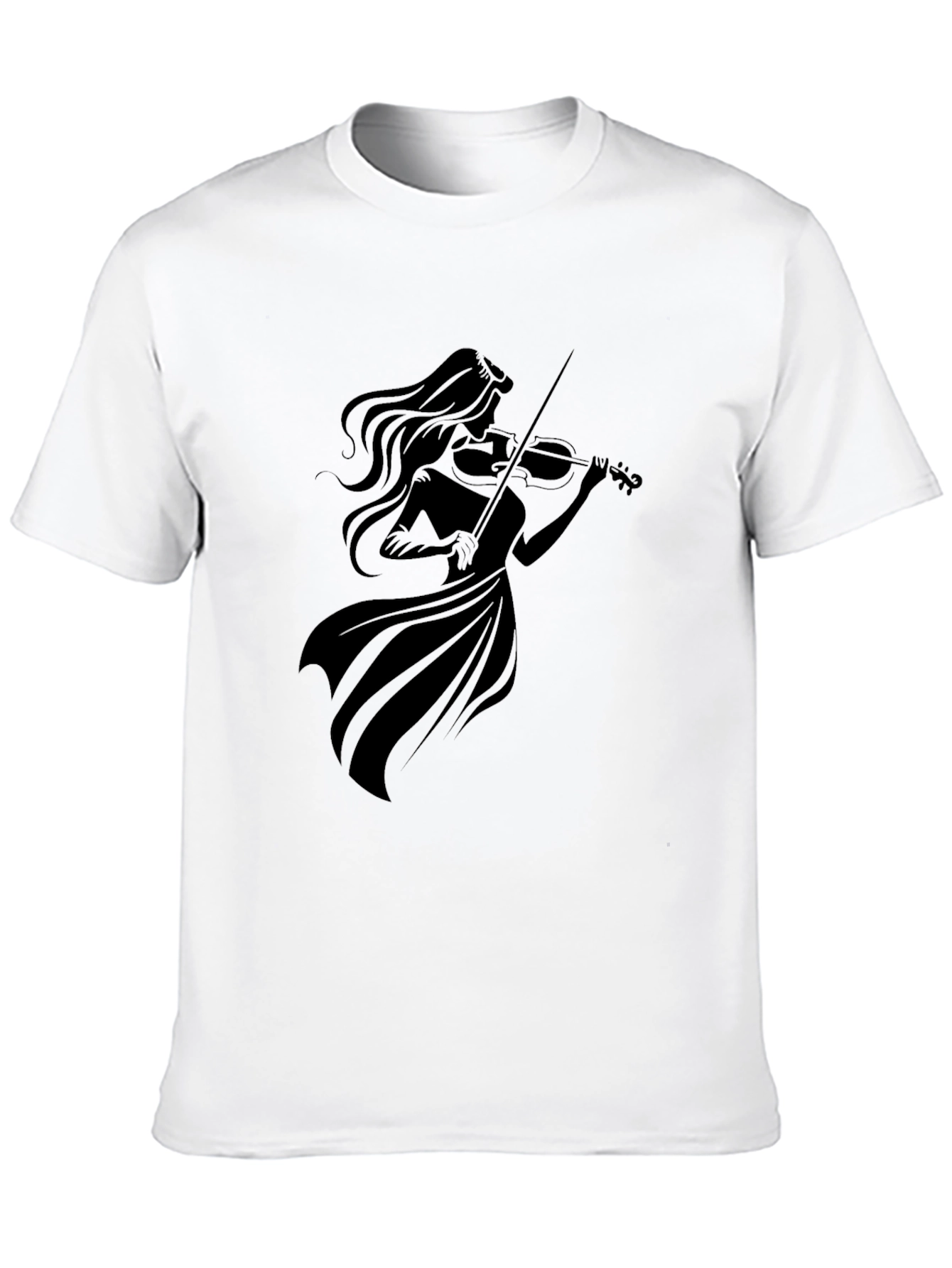 Violin Player Graphic Black T-Shirt