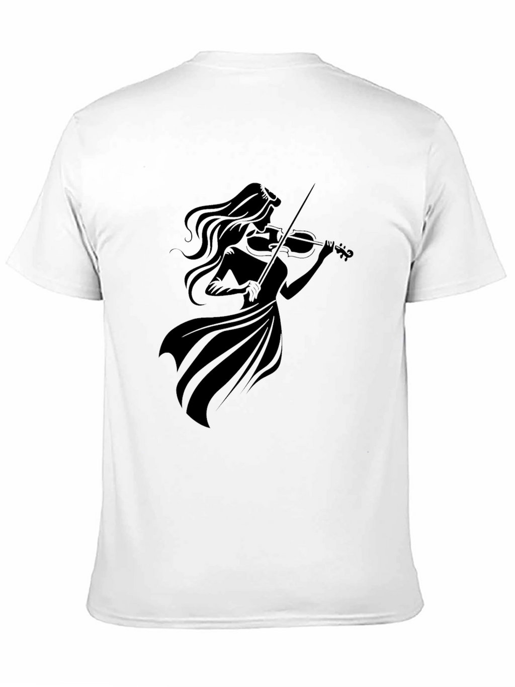 Violin Player Graphic Black T-Shirt