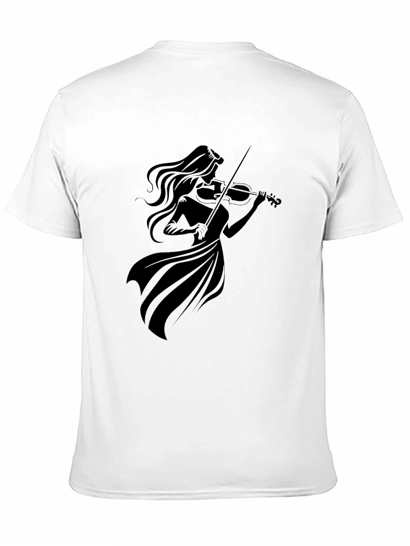 Violin Player Graphic Black T-Shirt