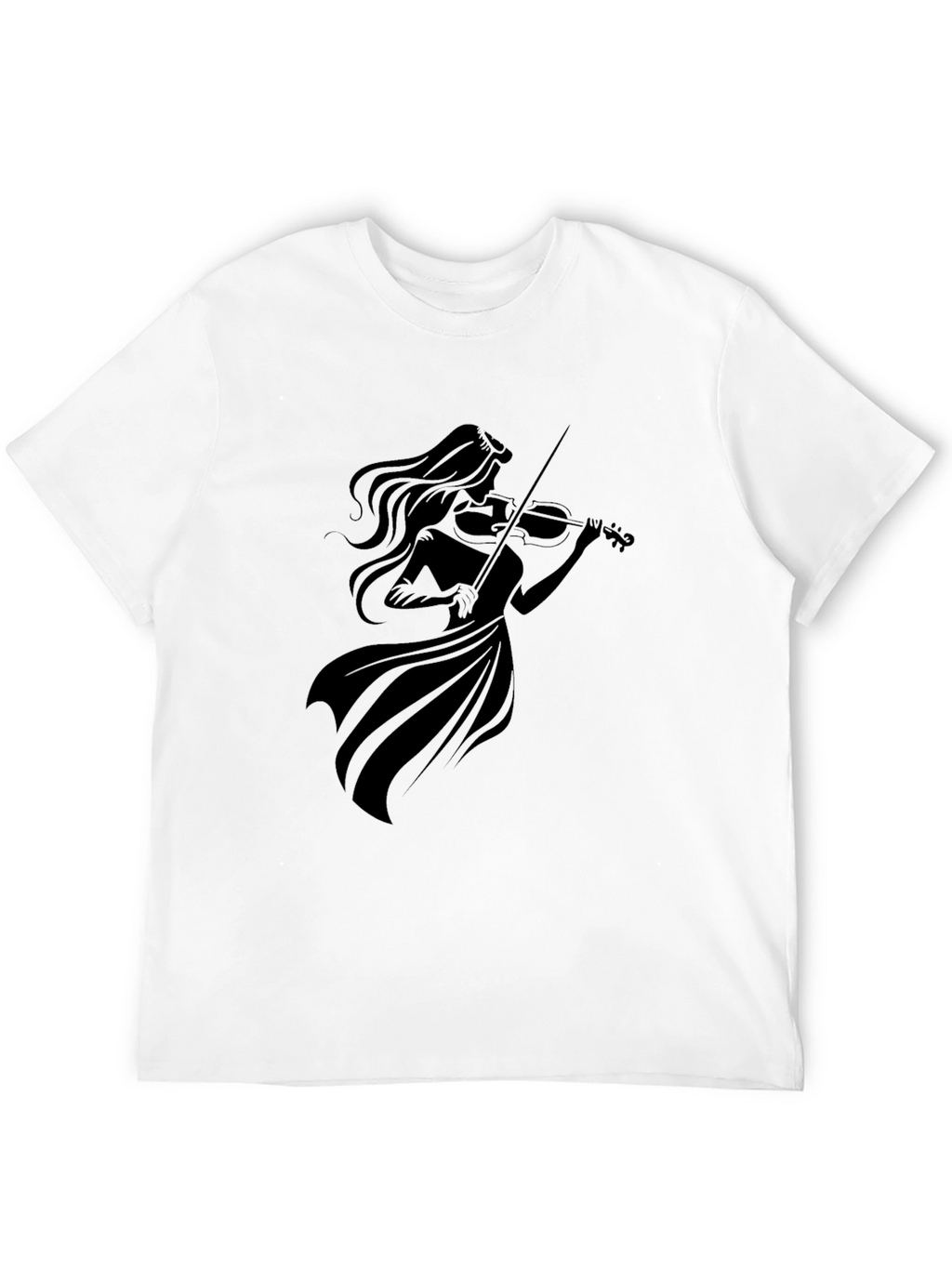 Violin Player Graphic Black T-Shirt