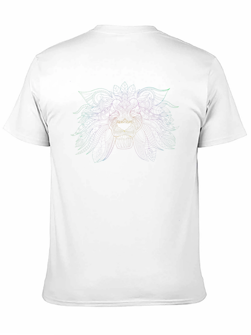 Lion Geometric T-Shirt - Black