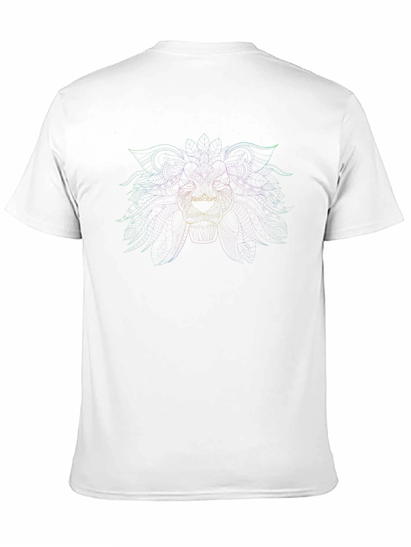 Lion Geometric T-Shirt - Black