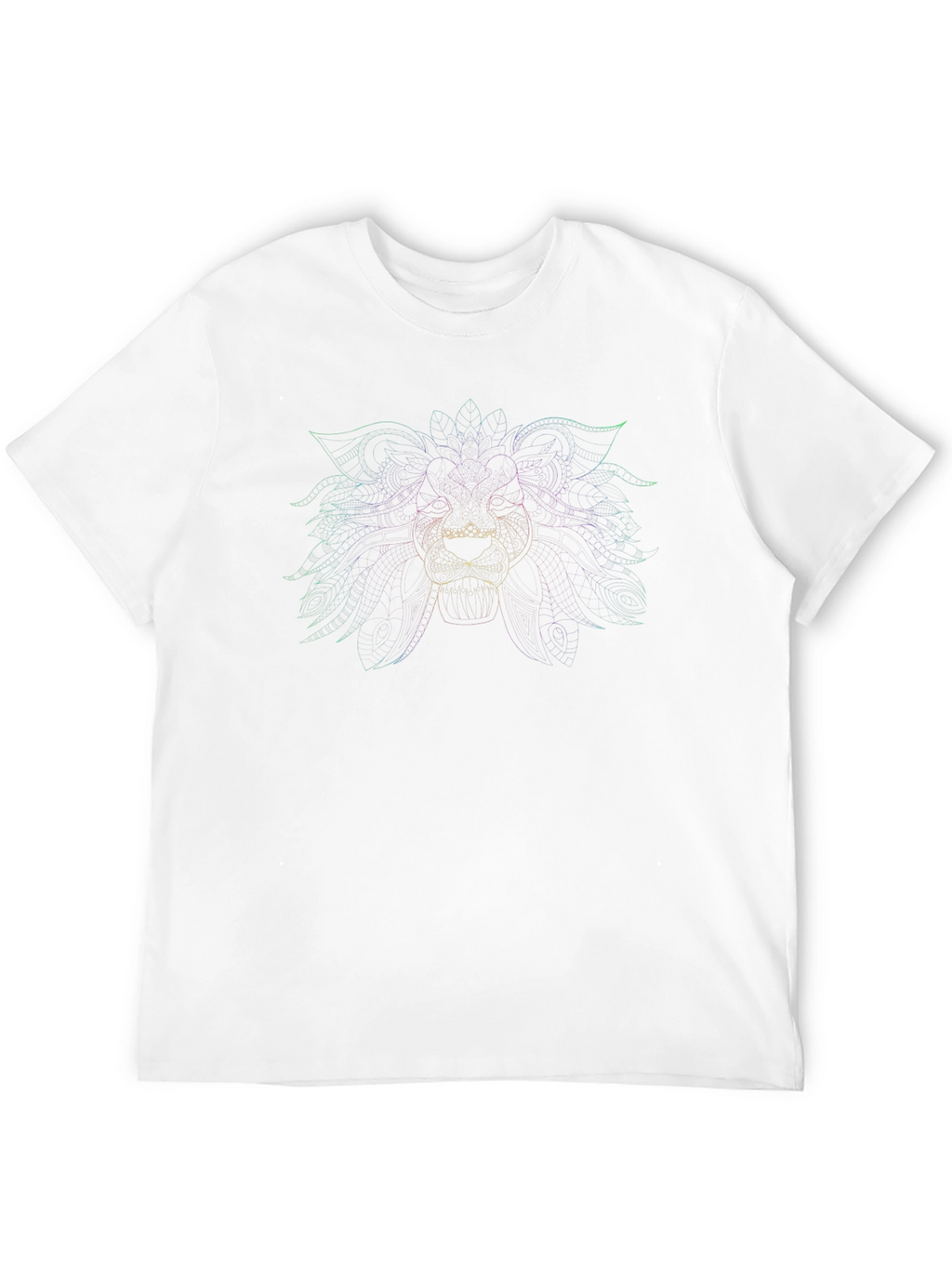 Lion Geometric T-Shirt - Black