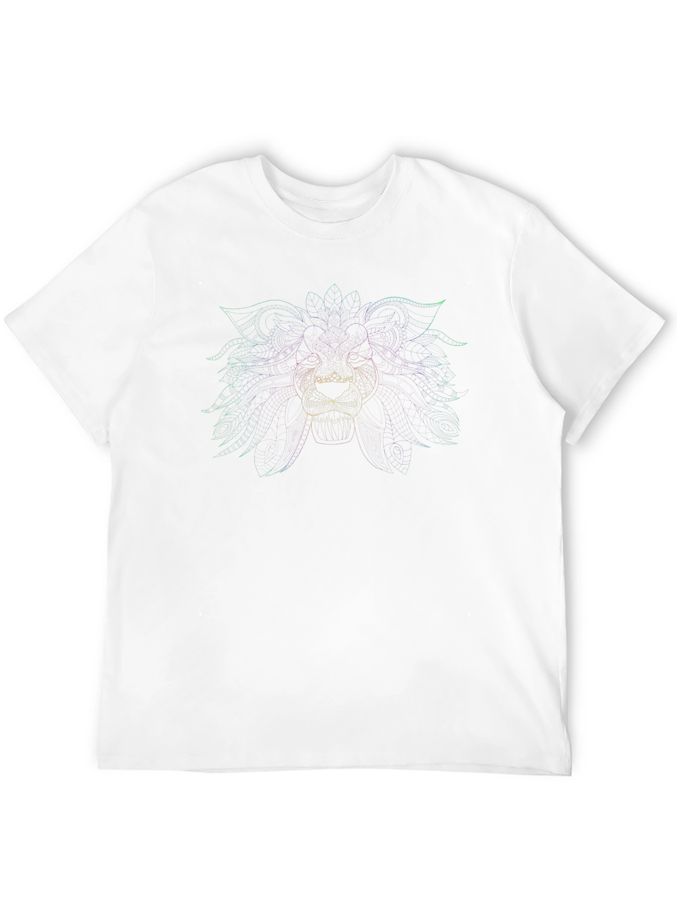 Lion Geometric T-Shirt - Black