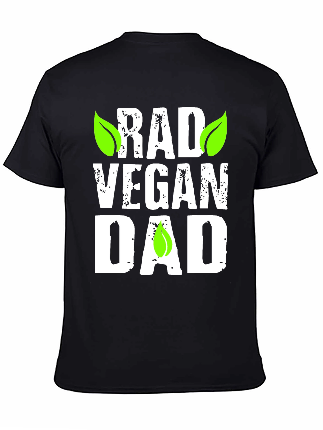 Rad Vegan Dad Graphic T-Shirt - Black