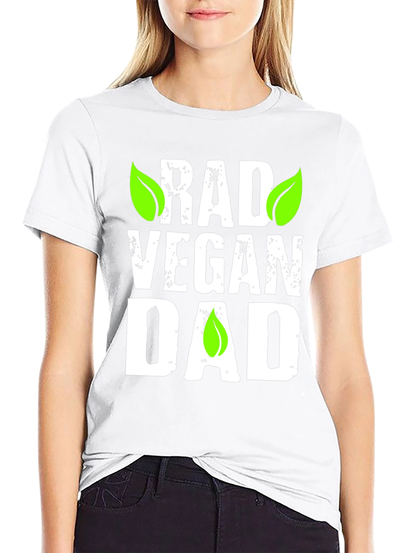 Rad Vegan Dad Graphic T-Shirt - Black
