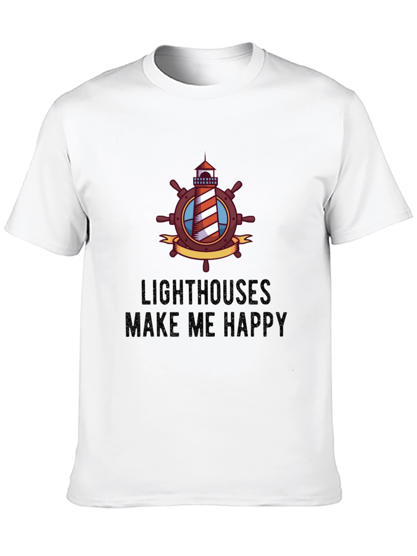 Lighthouses Make Me Happy Graphic Tee