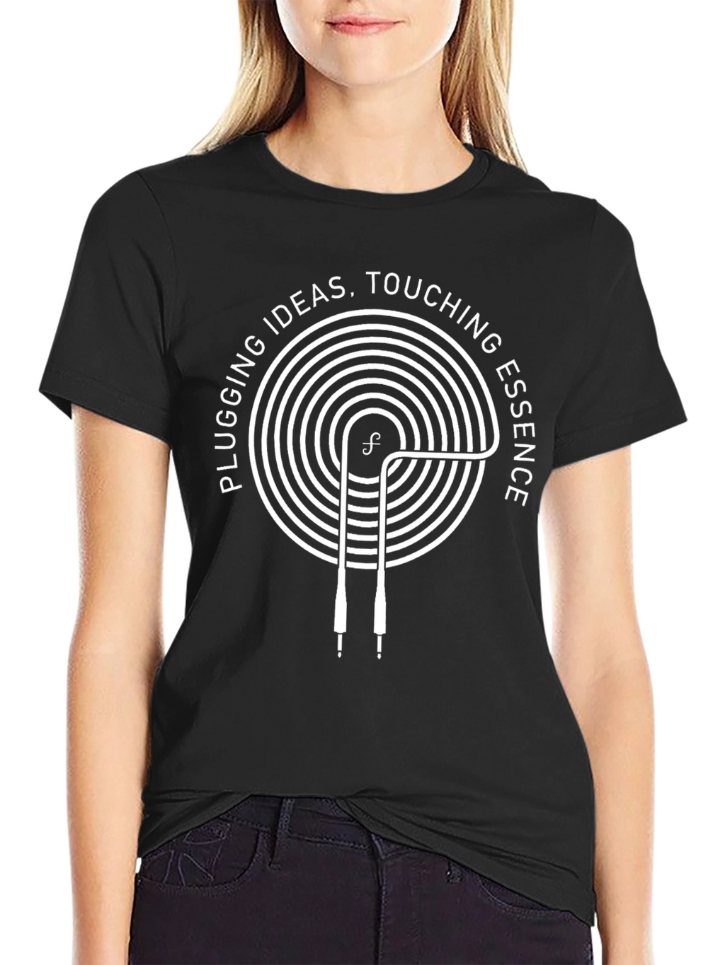 Plugging Ideas Black Graphic Tee