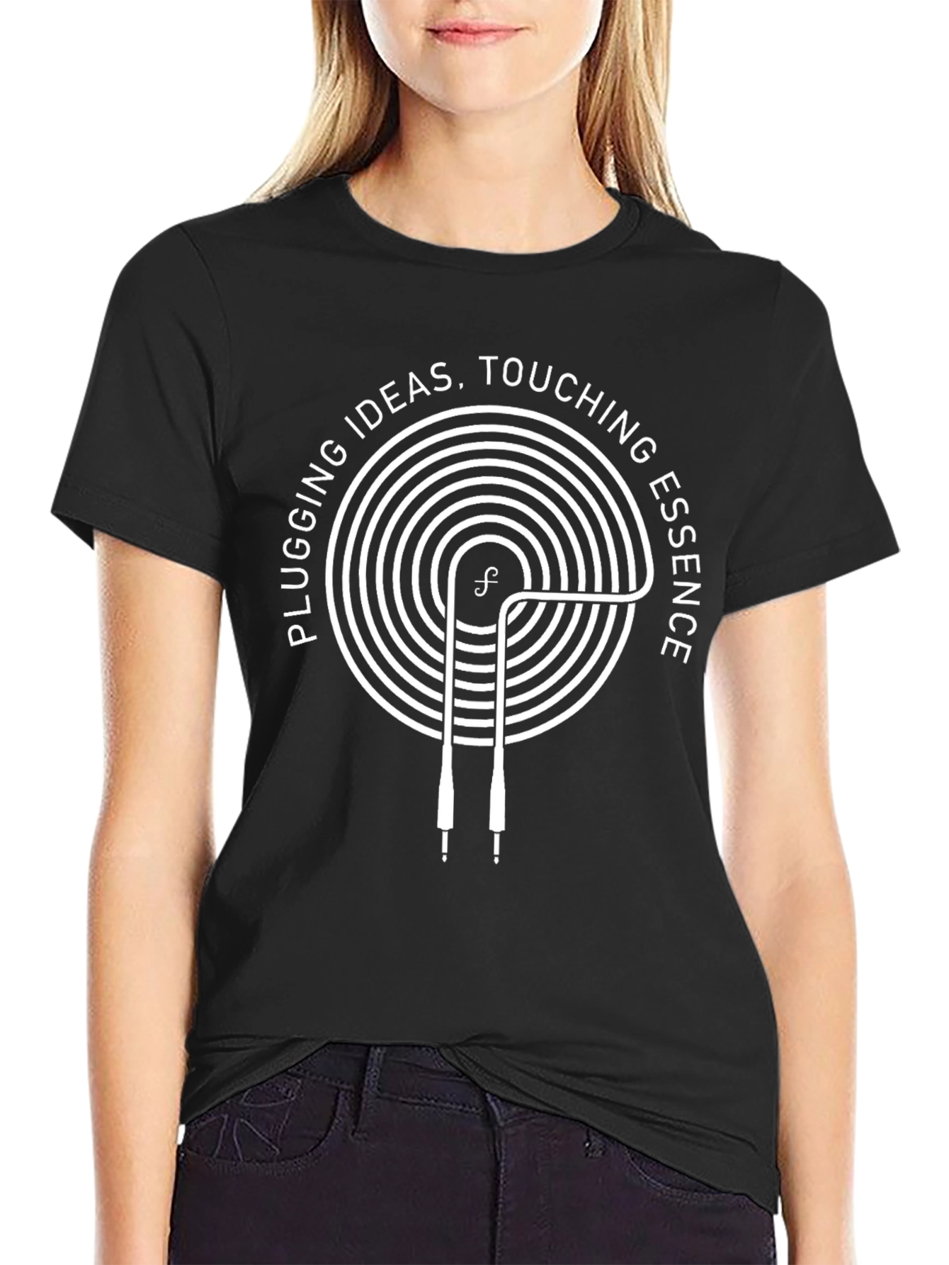 Plugging Ideas Black Graphic Tee