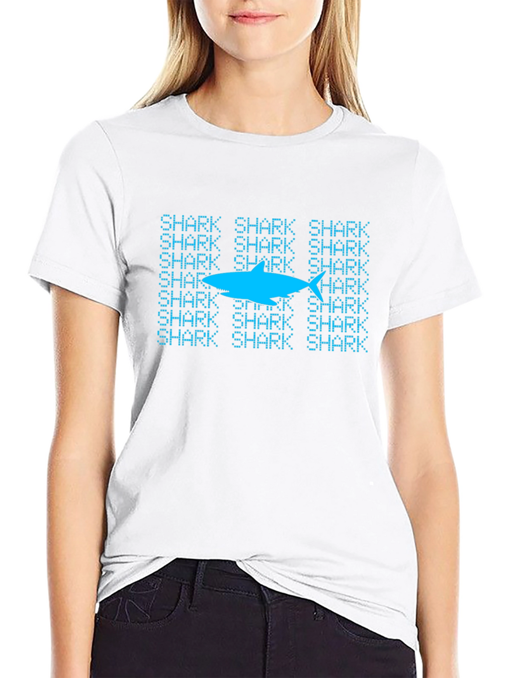 Shark Pattern T-Shirt - Cool Graphic Tee