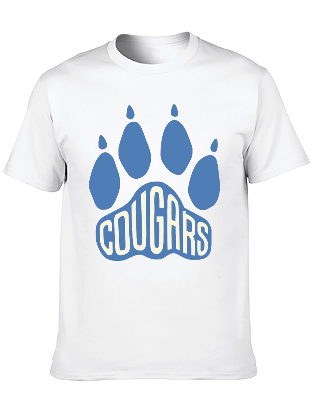Cougars Paw Print Graphic T-Shirt - Black