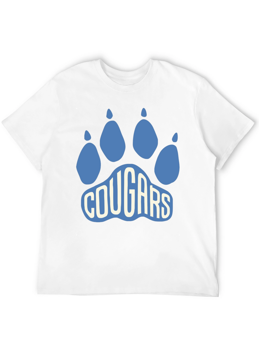 Cougars Paw Print Graphic T-Shirt - Black