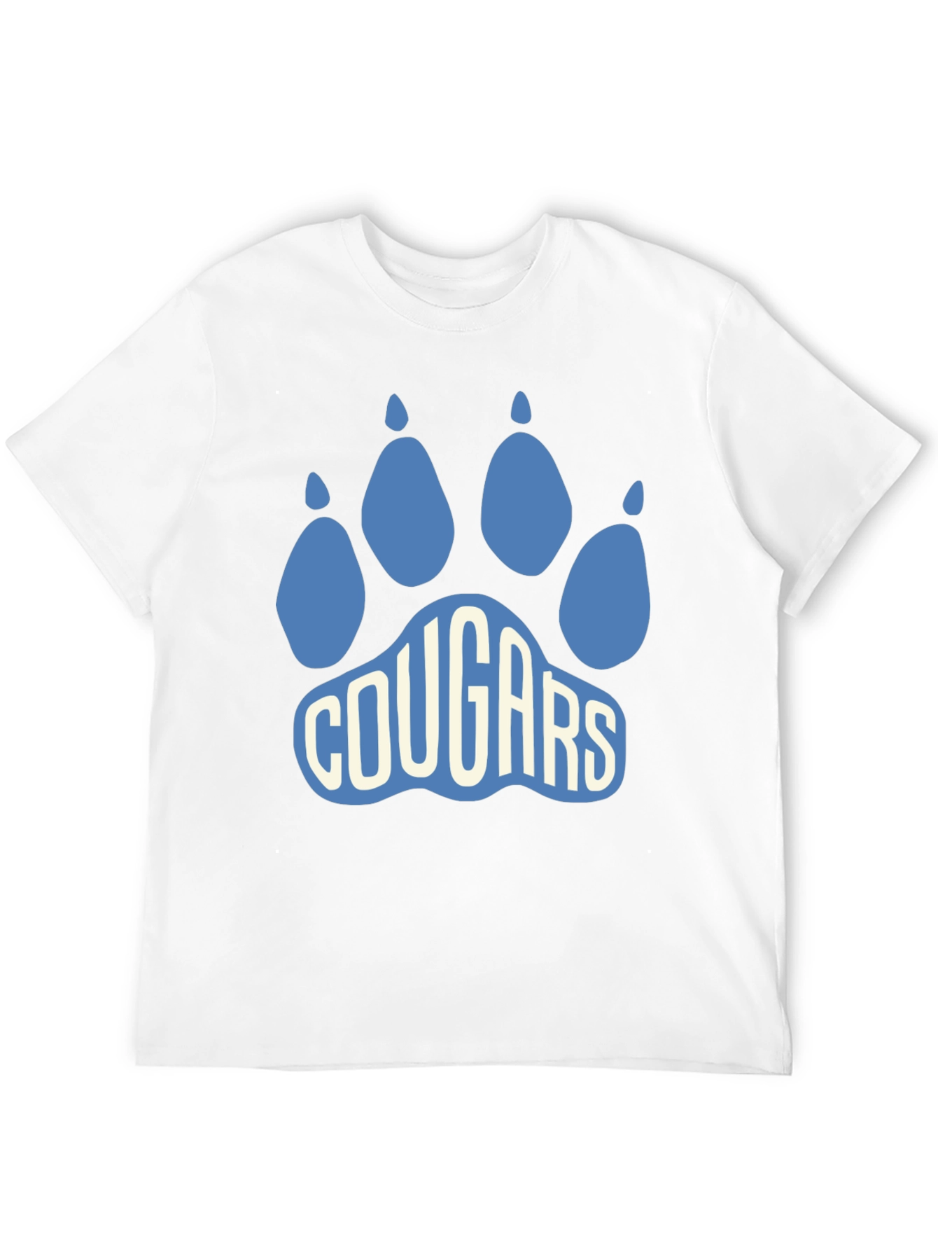 Cougars Paw Print Graphic T-Shirt - Black