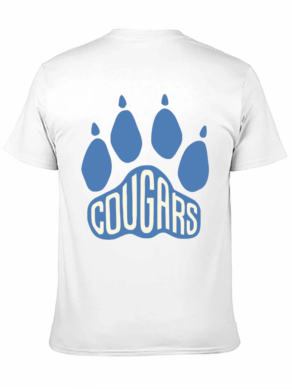 Cougars Paw Print Graphic T-Shirt - Black