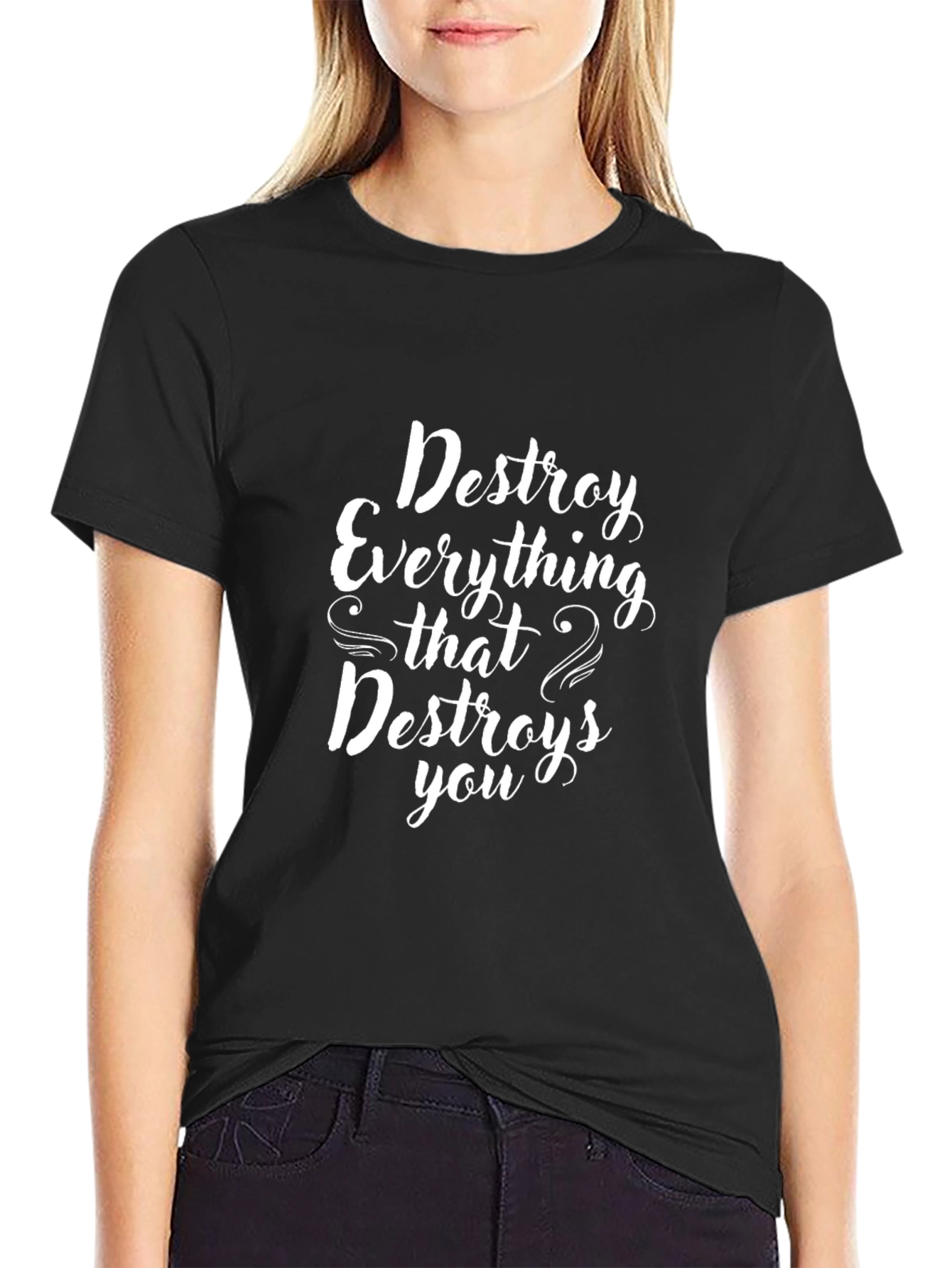 Destroy Everything Black Graphic Tee