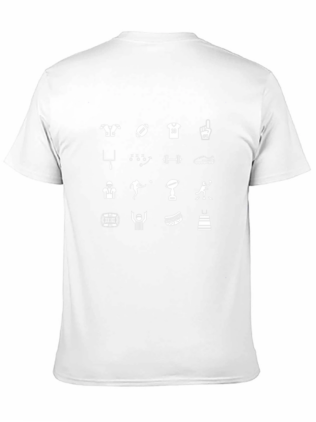 Football Icons Black T-Shirt