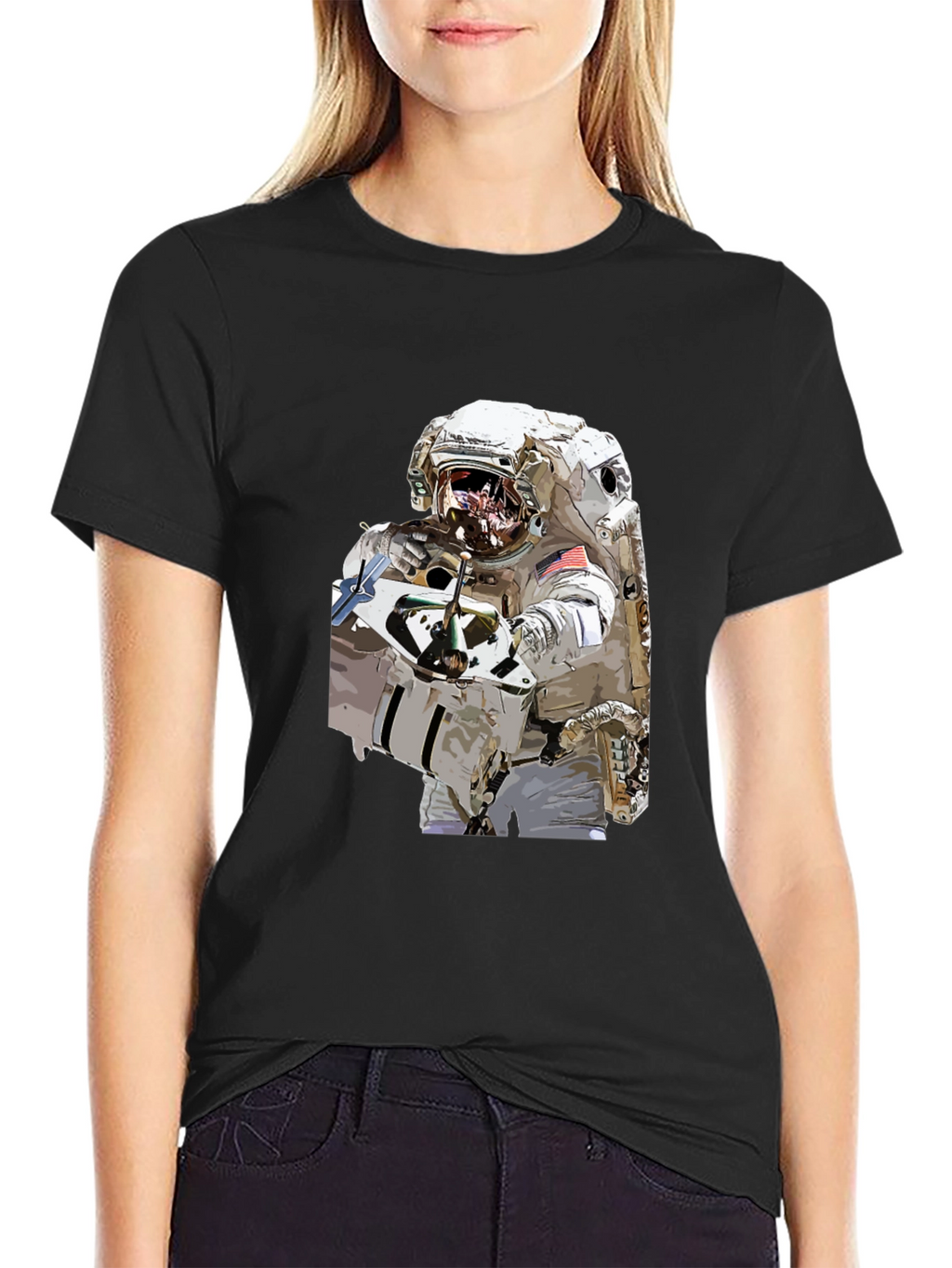 Astronaut Graphic Black T-Shirt