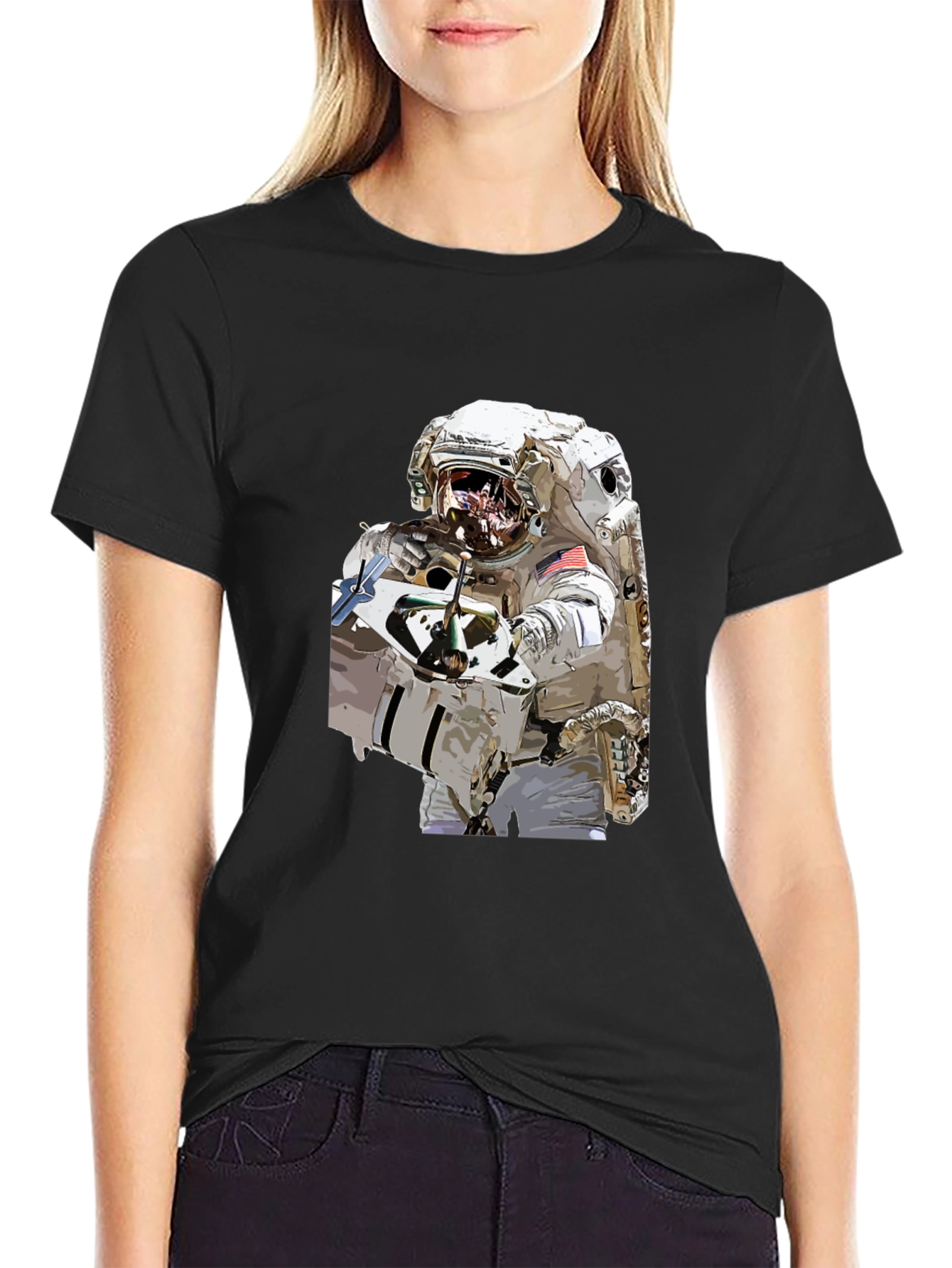 Astronaut Graphic Black T-Shirt