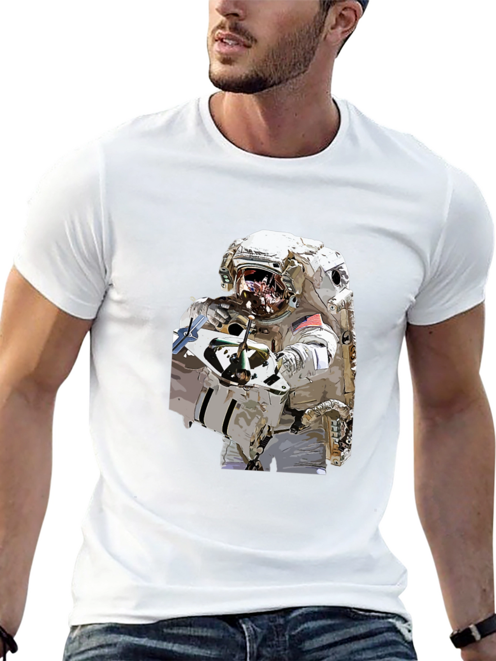 Astronaut Graphic Black T-Shirt