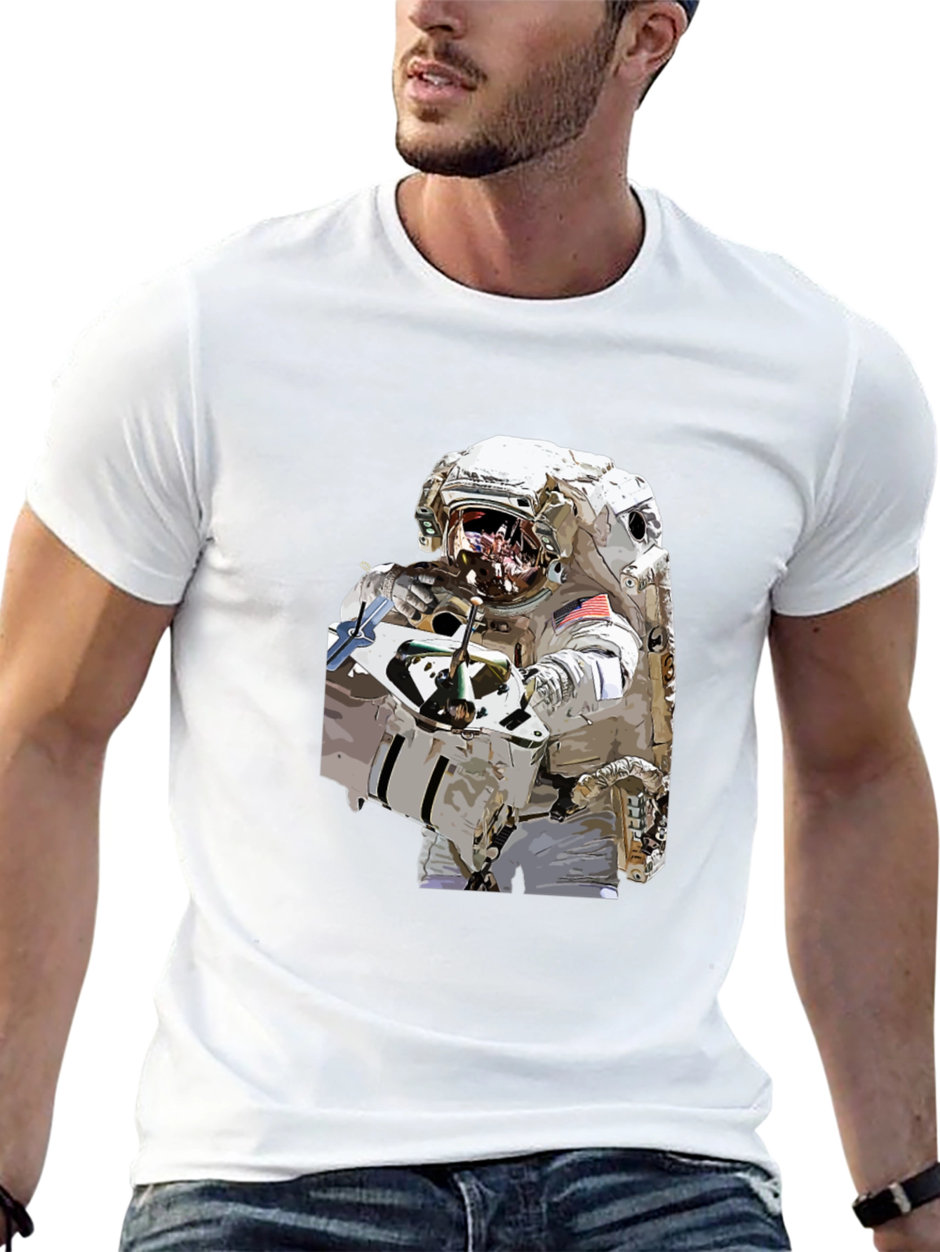 Astronaut Graphic Black T-Shirt