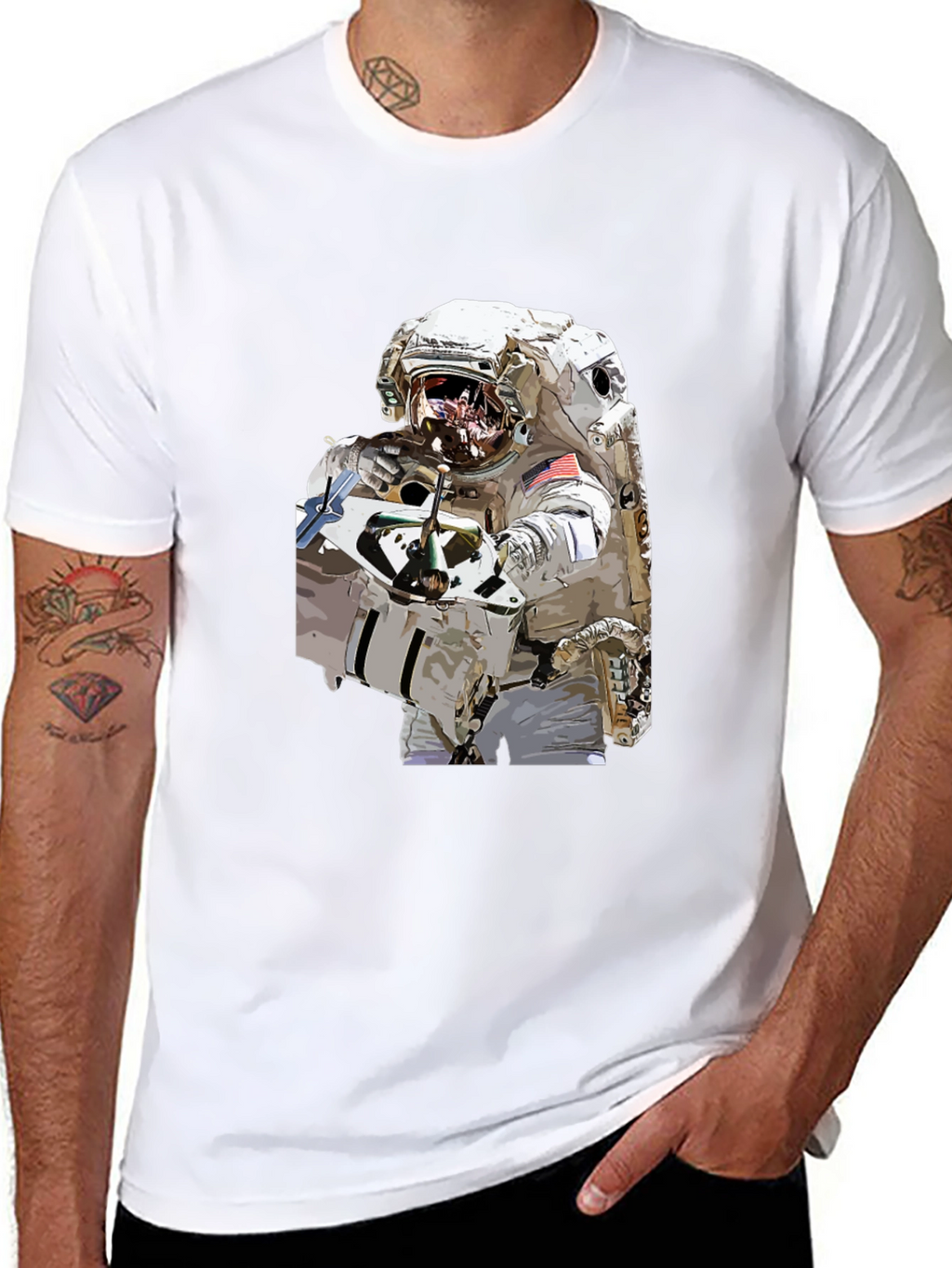 Astronaut Graphic Black T-Shirt