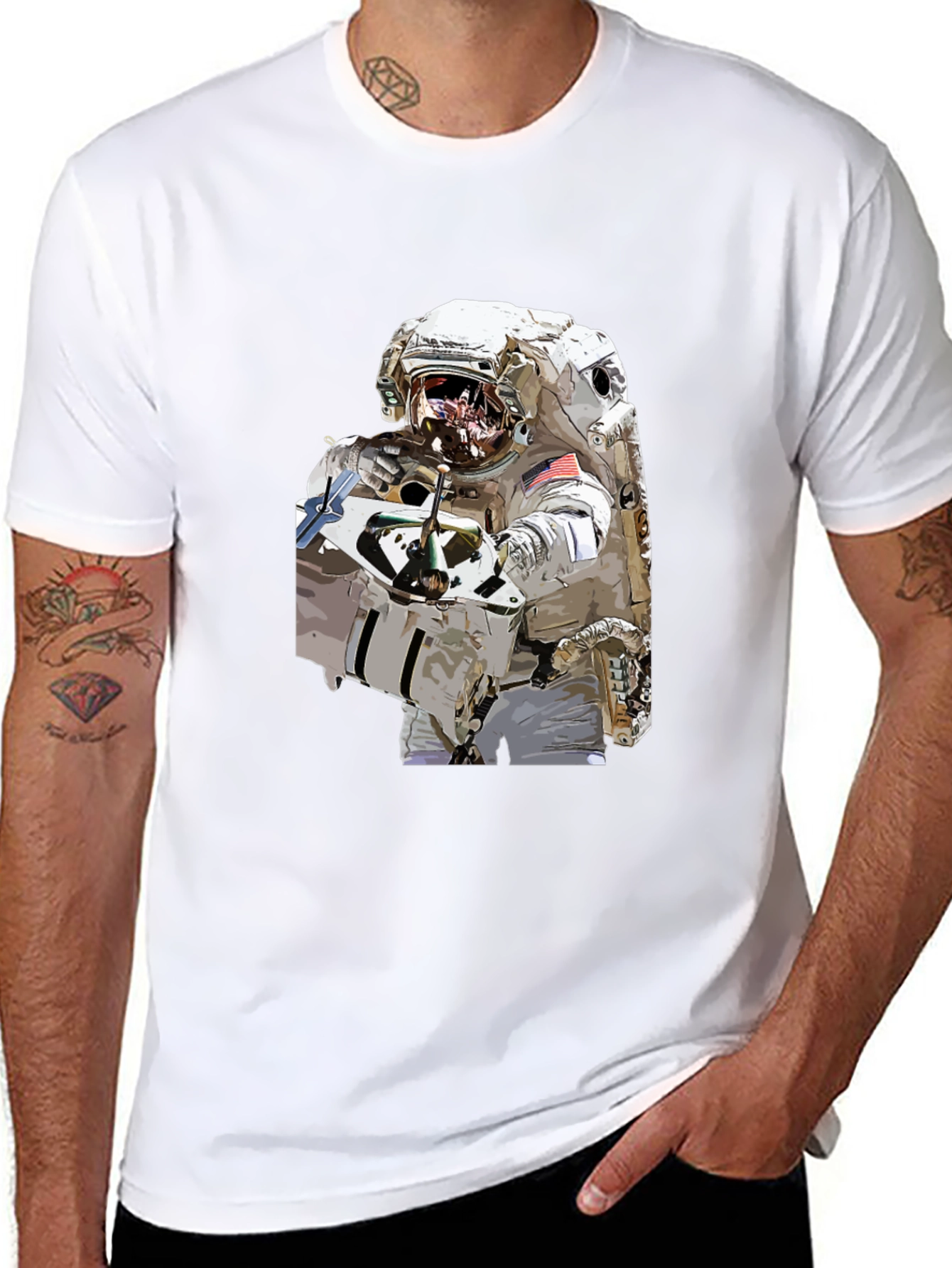 Astronaut Graphic Black T-Shirt
