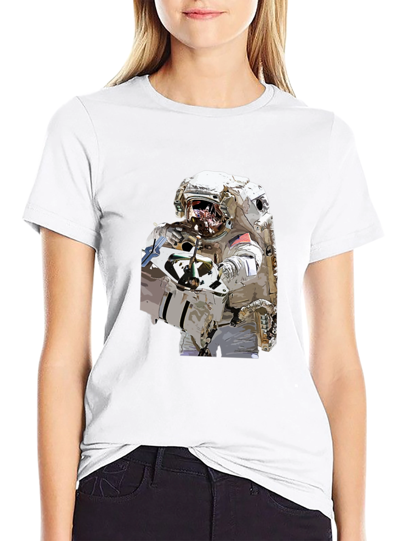 Astronaut Graphic Black T-Shirt