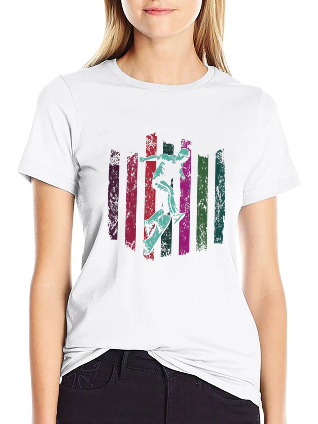 Skateboarding Graphic Tee - Black