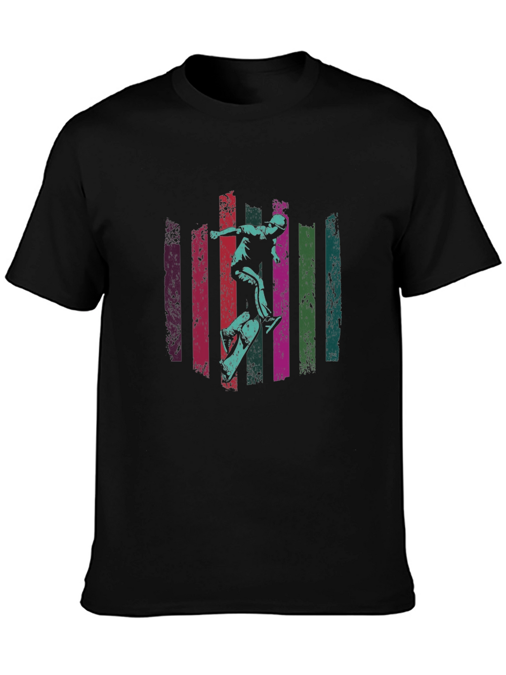 Skateboarding Graphic Tee - Black
