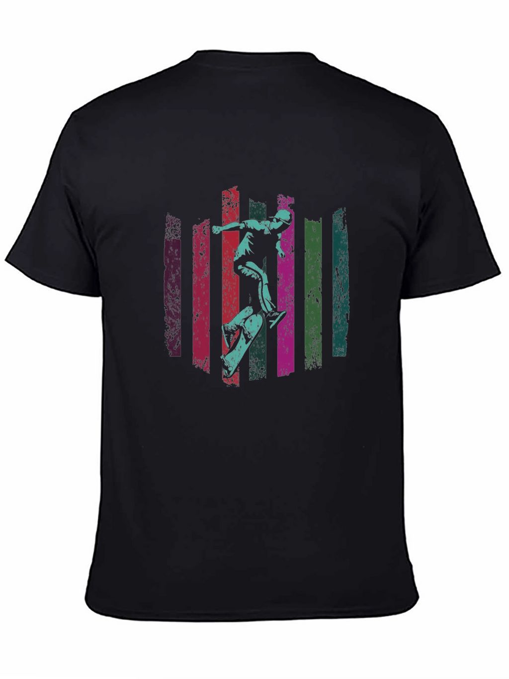 Skateboarding Graphic Tee - Black