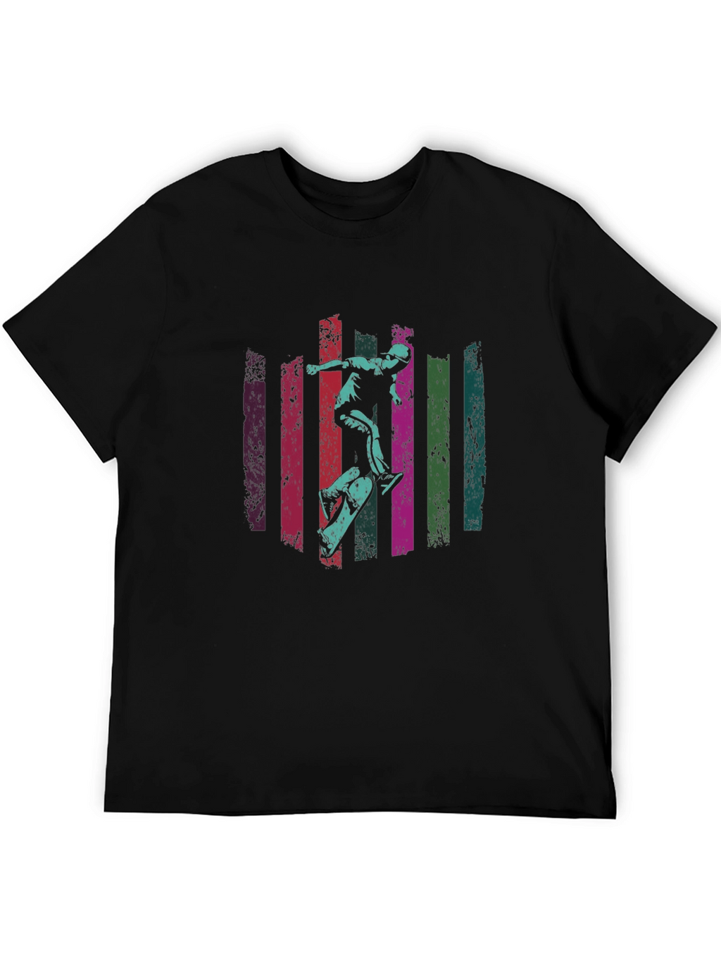 Skateboarding Graphic Tee - Black
