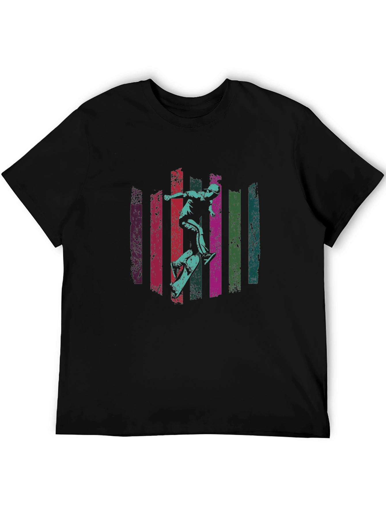 Skateboarding Graphic Tee - Black