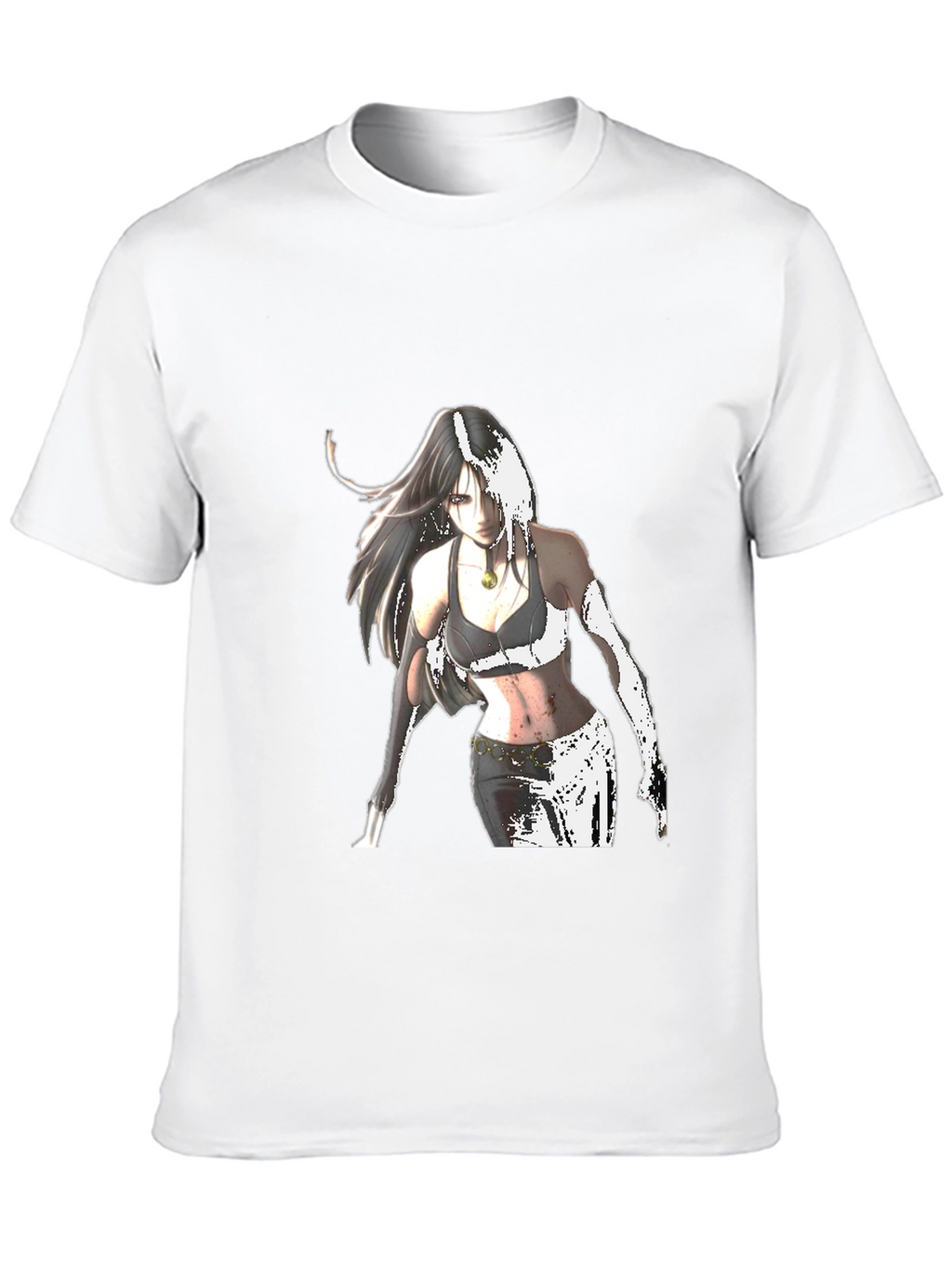 Anime Girl Graphic Black T-Shirt